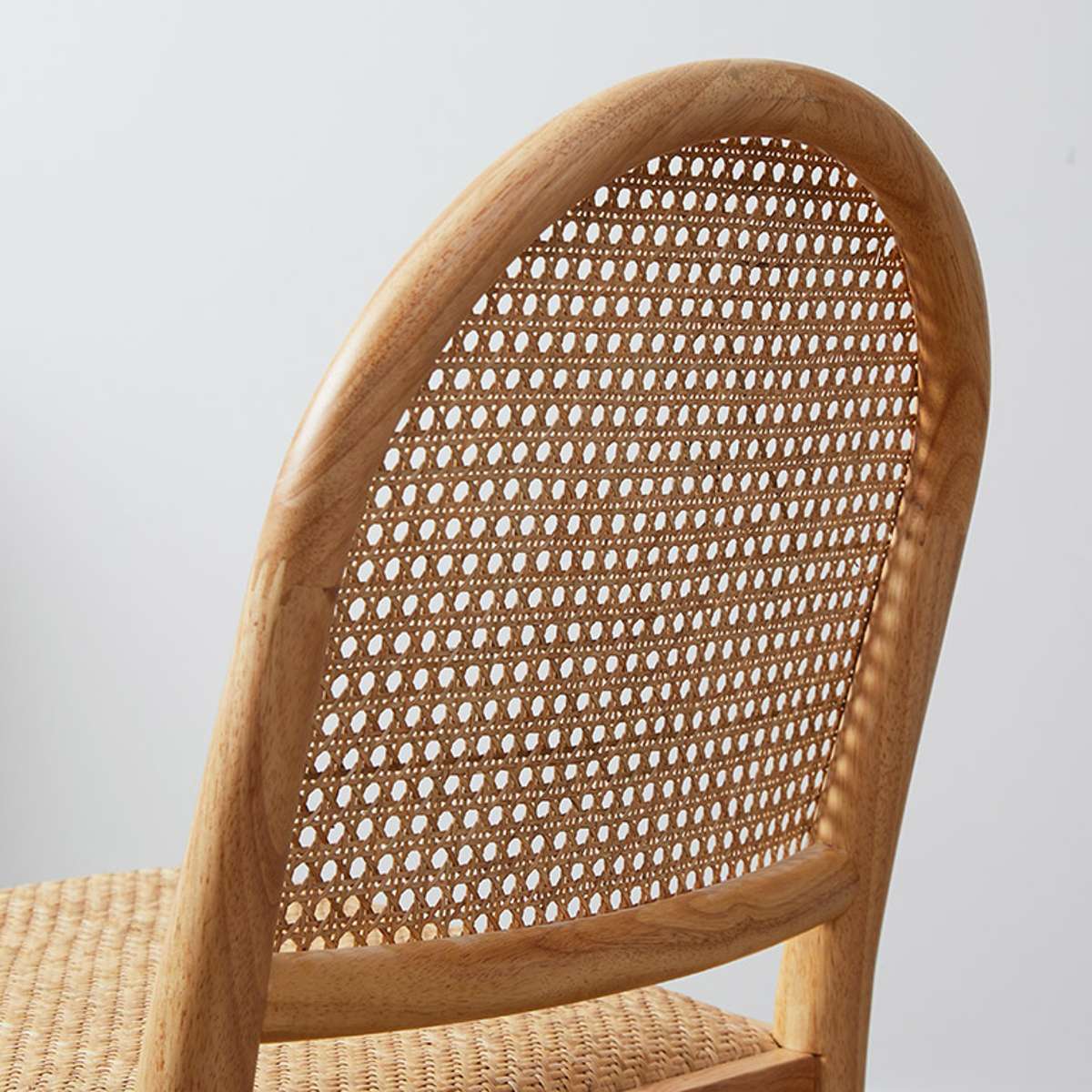 Mateo Curved Rattan Dining Chair - Set Of Two - Natural - Image 9