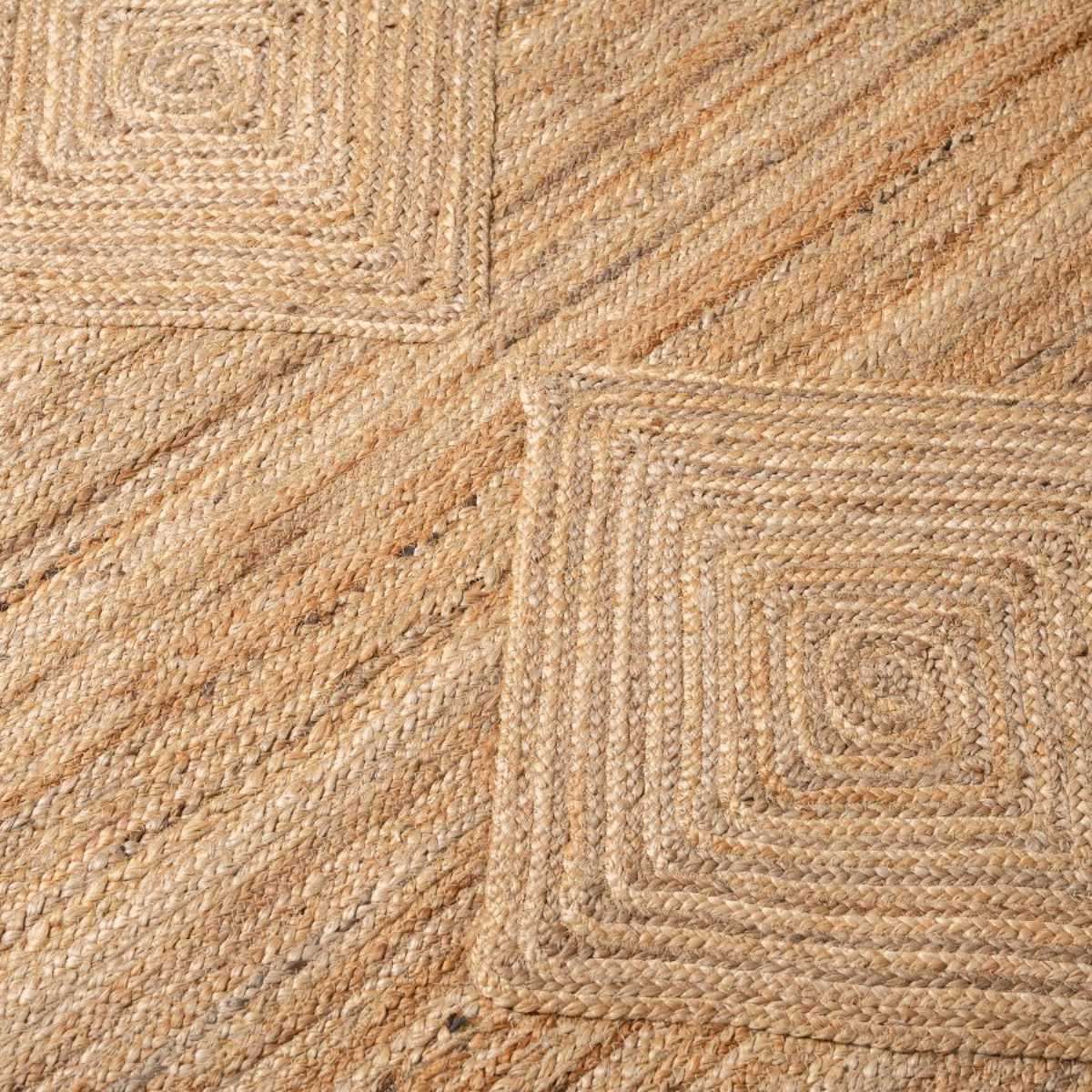 Mia Diamond Jute Rug - Large - Natural - Image 2