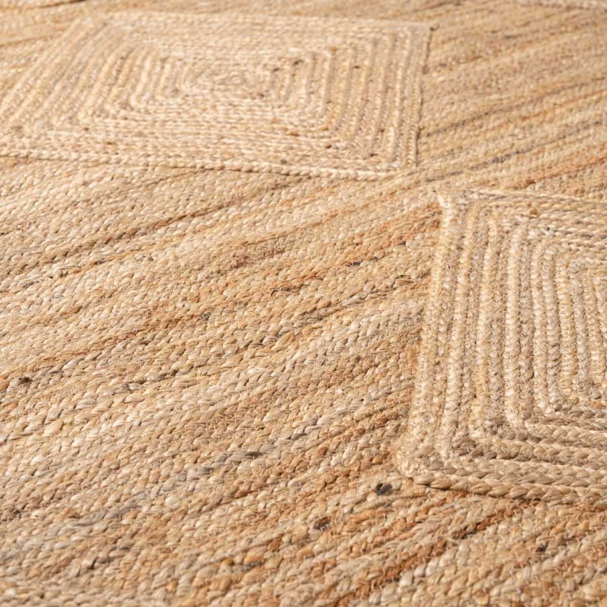 Mia Diamond Jute Rug - Large - Natural - Image 3