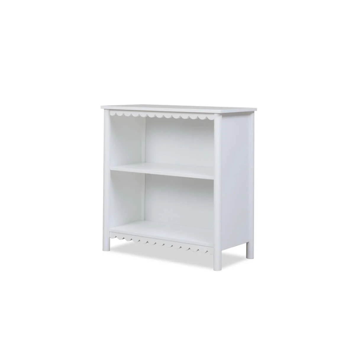 Mini Maisie Scalloped Low Bookcase - White - Image 8