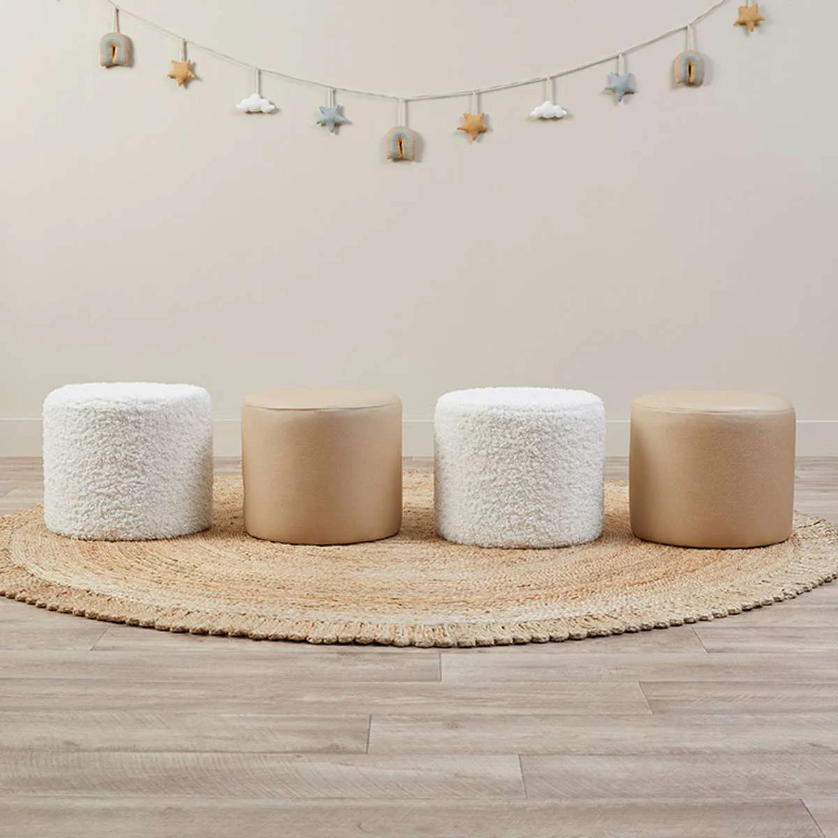 Mini Moo Sherpa Stool - Set of 2 - Image 7