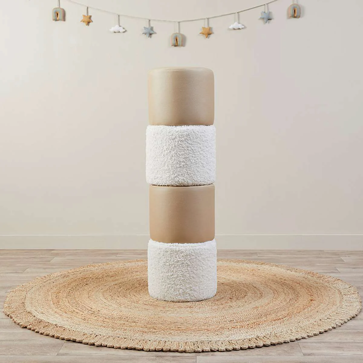 Mini Moo Sherpa Stool - Set of 2 - Image 8