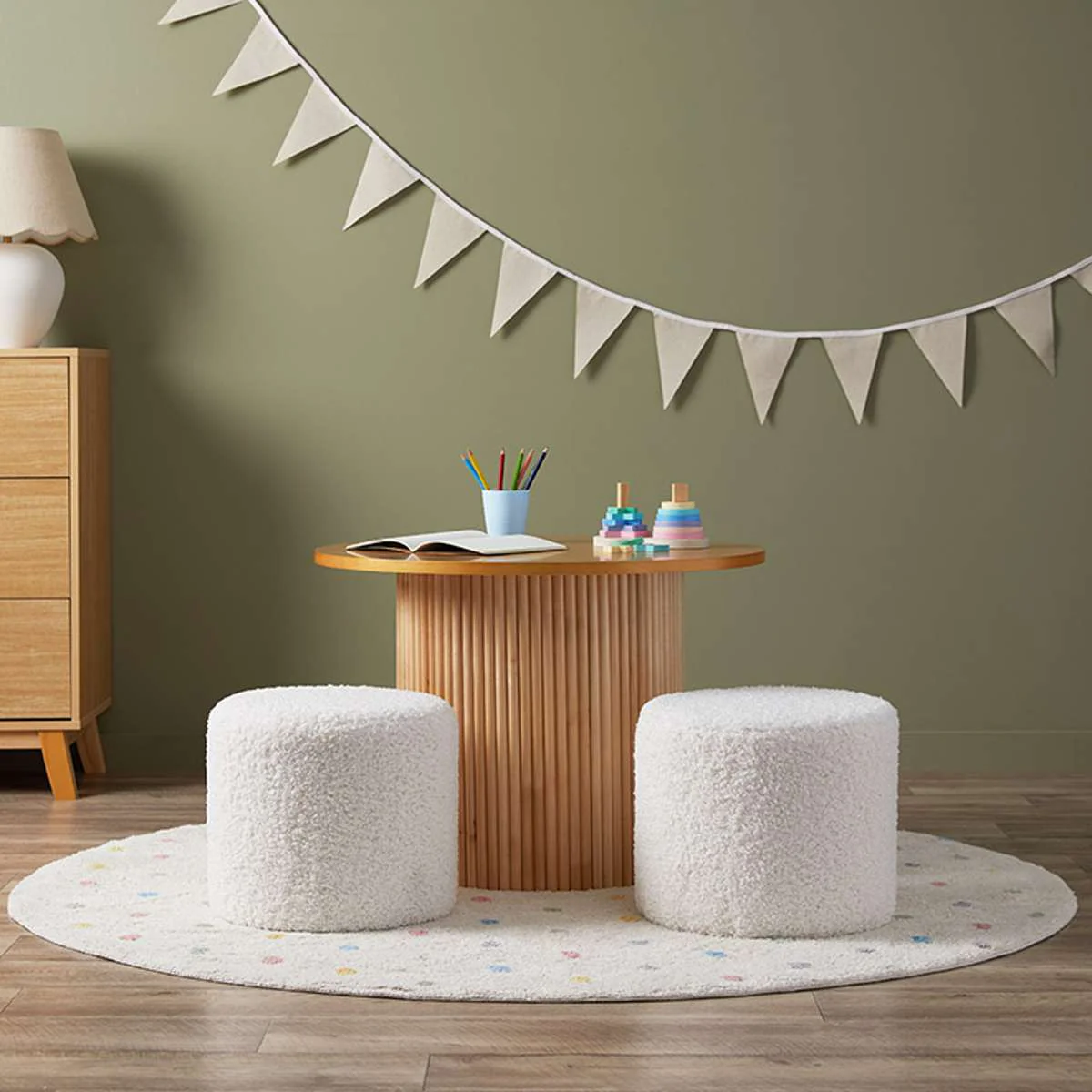 Mini Roo + Mini Moo Cream Two Seater Set - Image 4