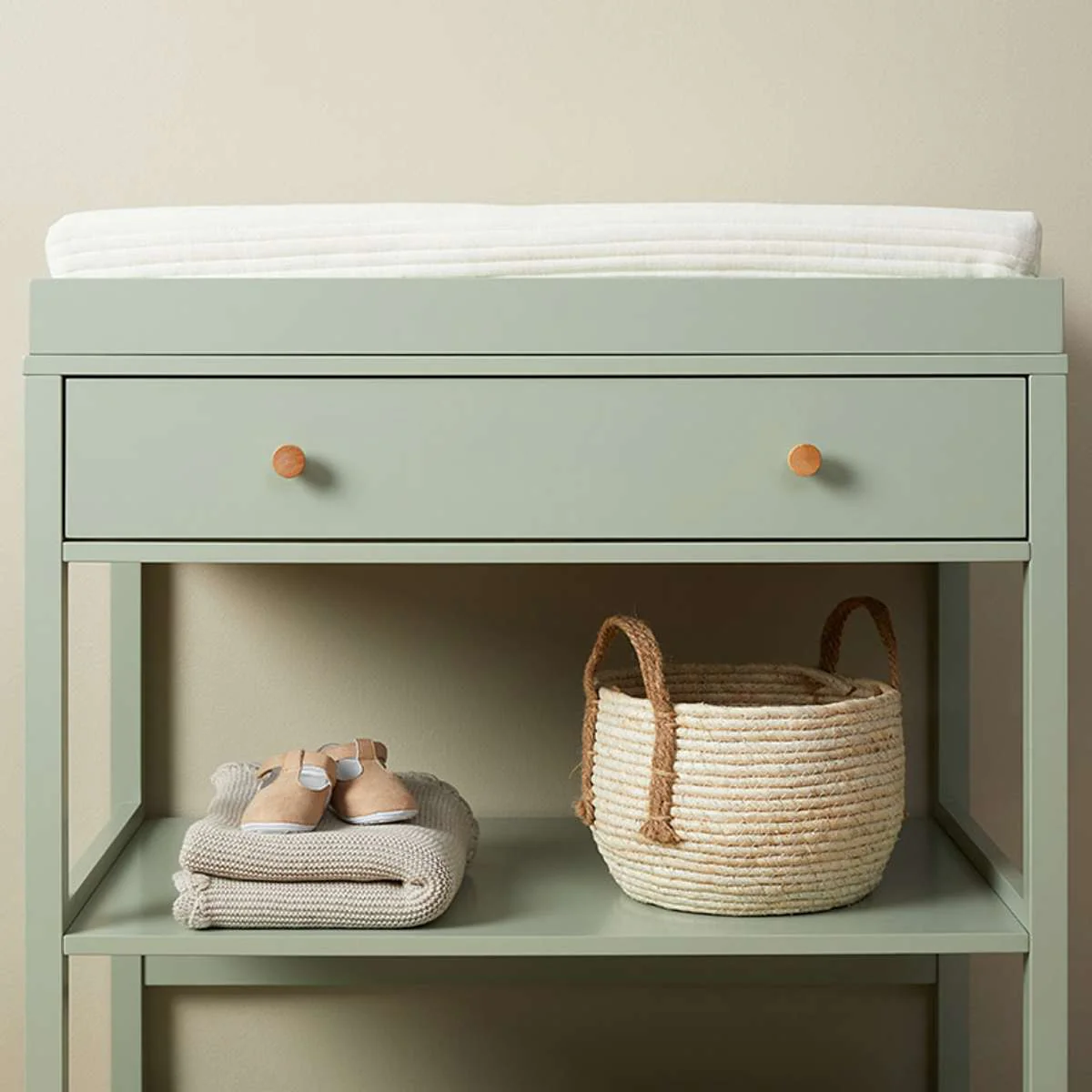 Mocka Change Table With Removable Top - Sage Green - Image 4