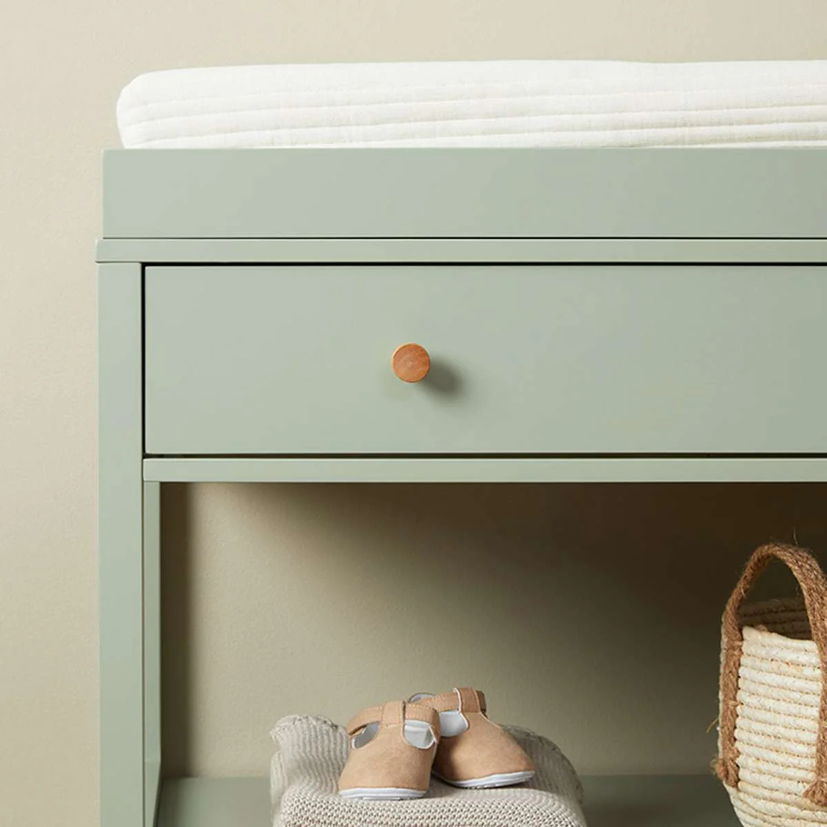 Mocka Change Table With Removable Top - Sage Green - Image 5