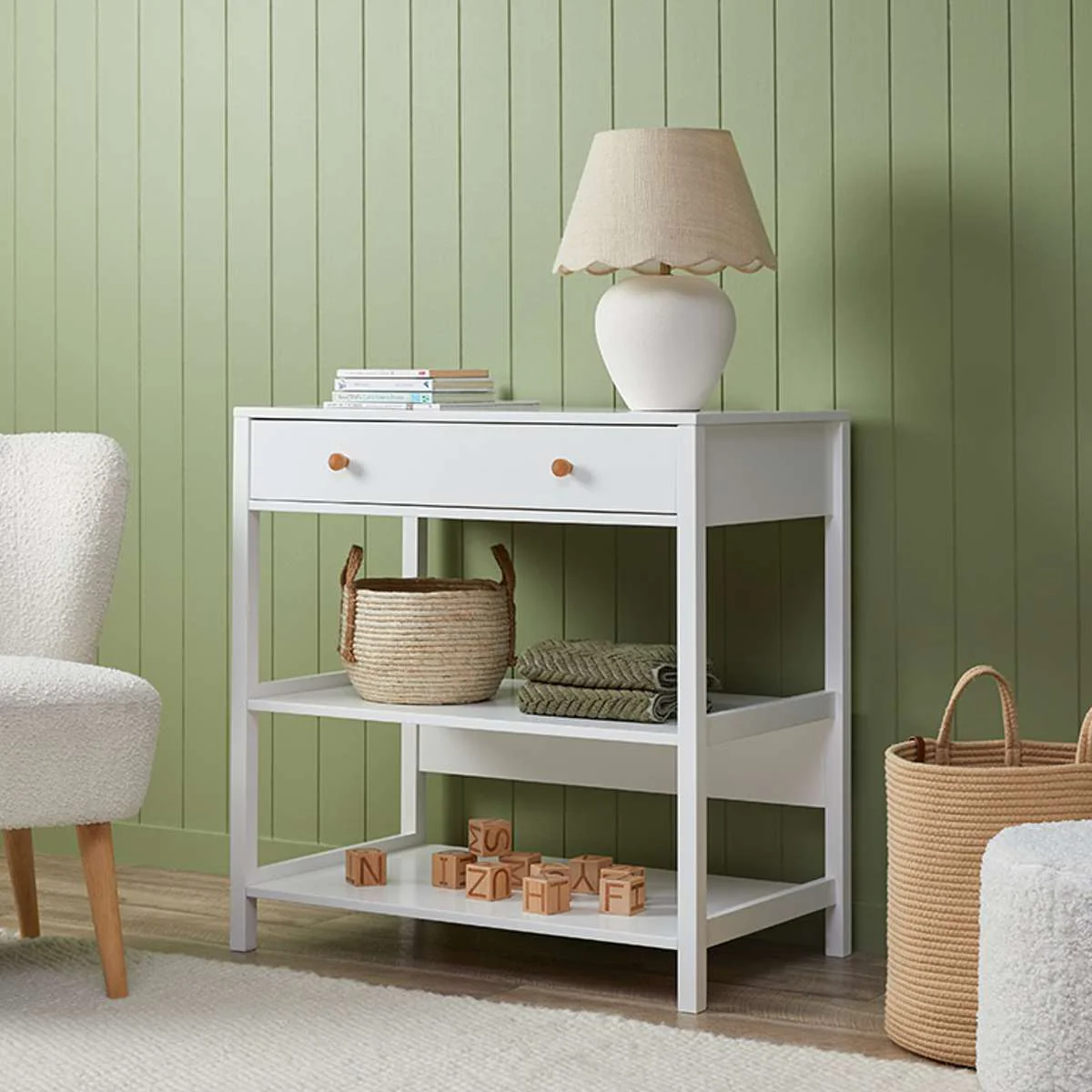 Mocka Change Table With Removable Top - White - Image 5