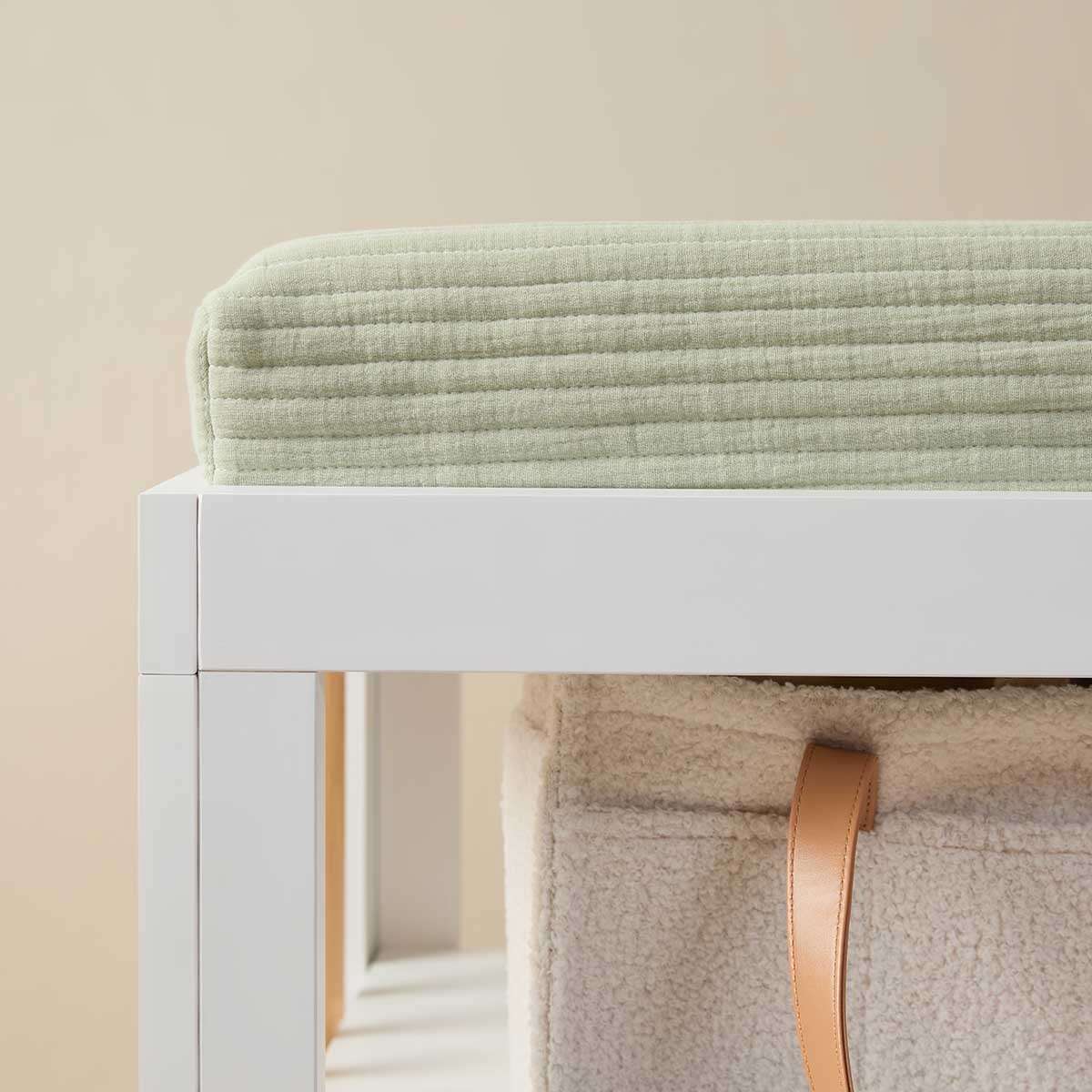 Mocka Cotton Change Mat Cover - Pistachio - Image 5