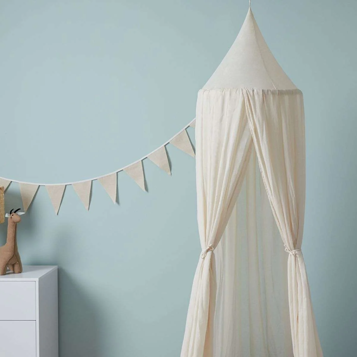 Mocka Linen Look Canopy - Oatmeal - Image 2