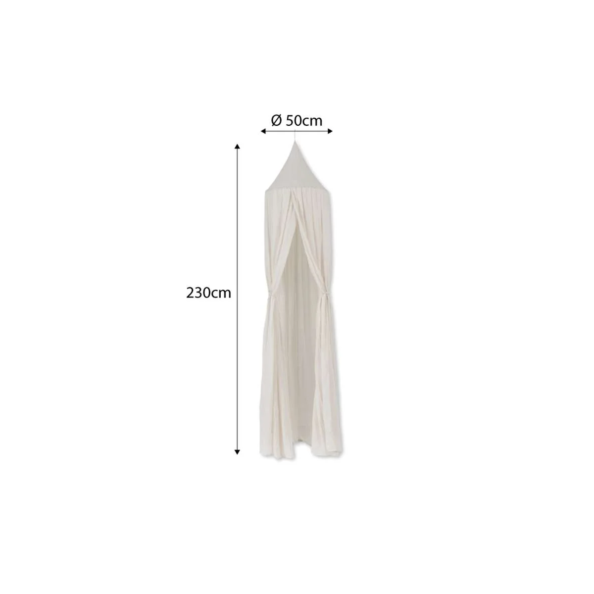 Mocka Linen Look Canopy - Oatmeal - Image 7