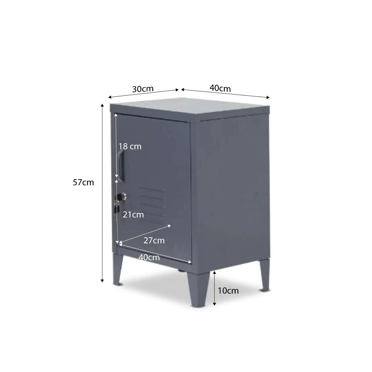 Mocka Original Locker Bedside - Steele - Image 11