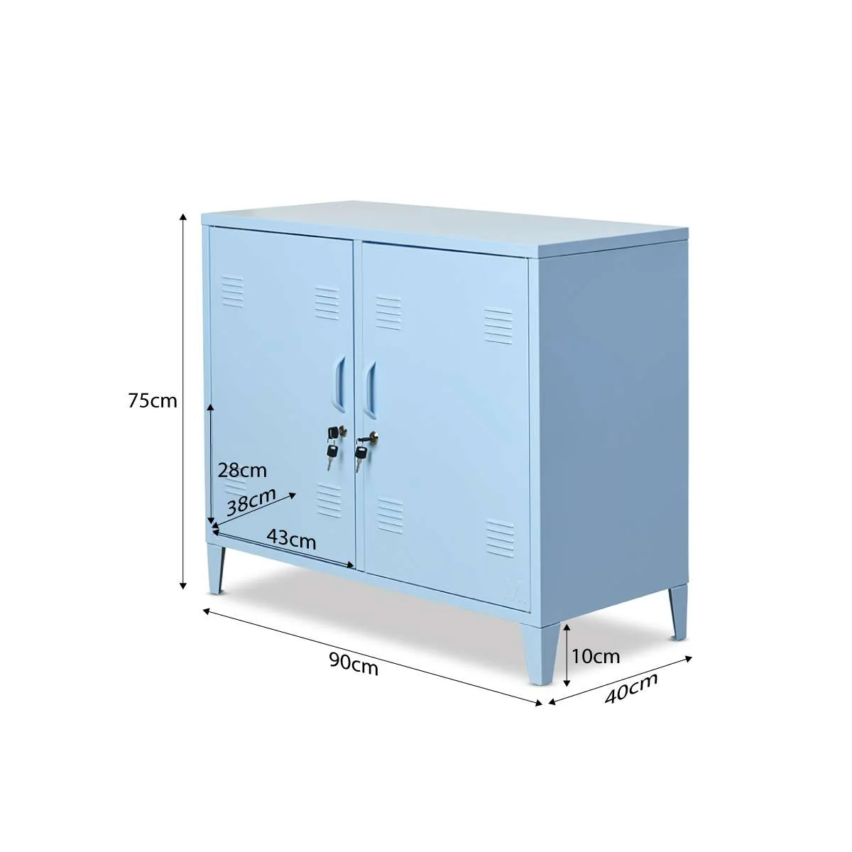Mocka Original Locker Cabinet - Powder Blue - Image 7