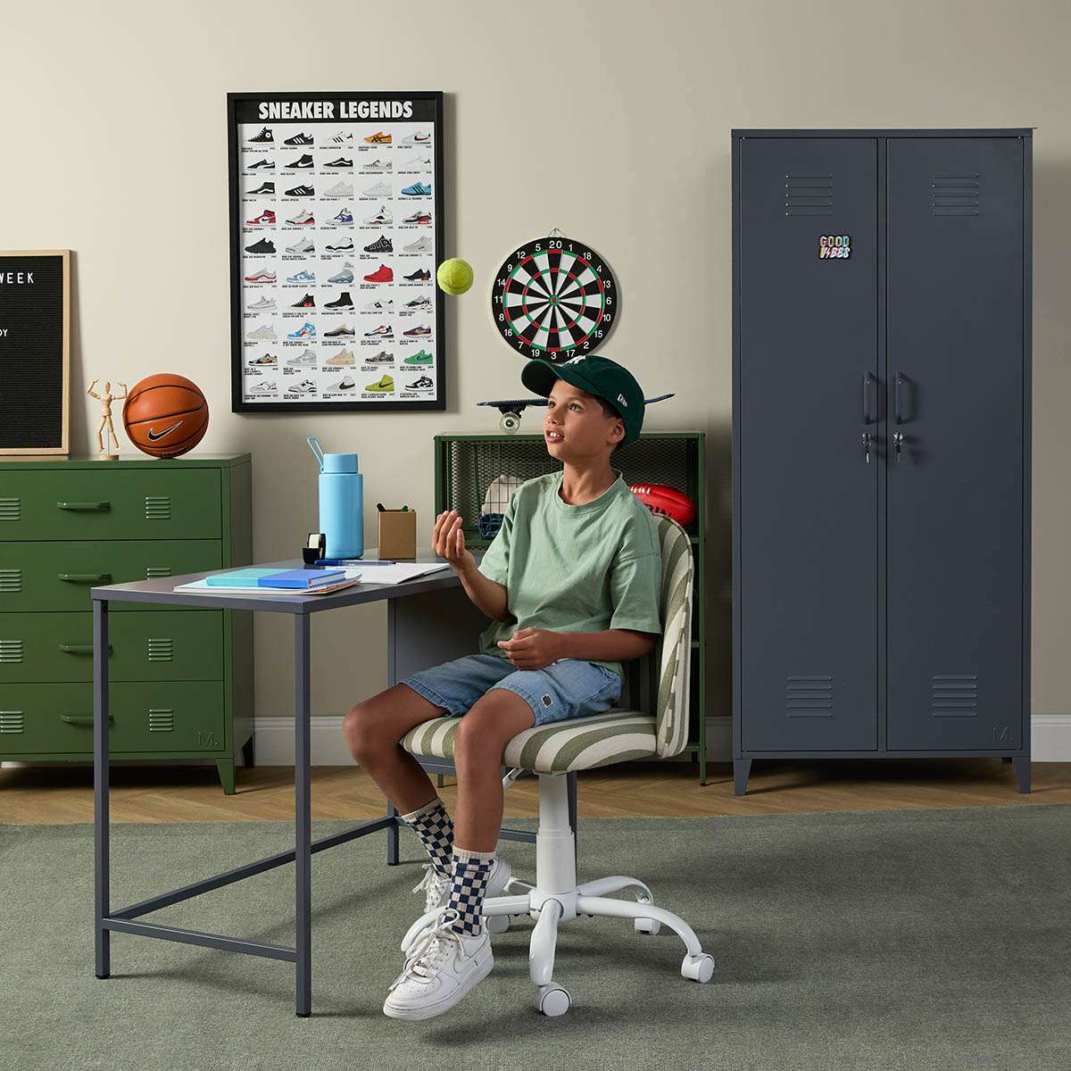 Mocka Original Locker Desk - Steele - Image 14