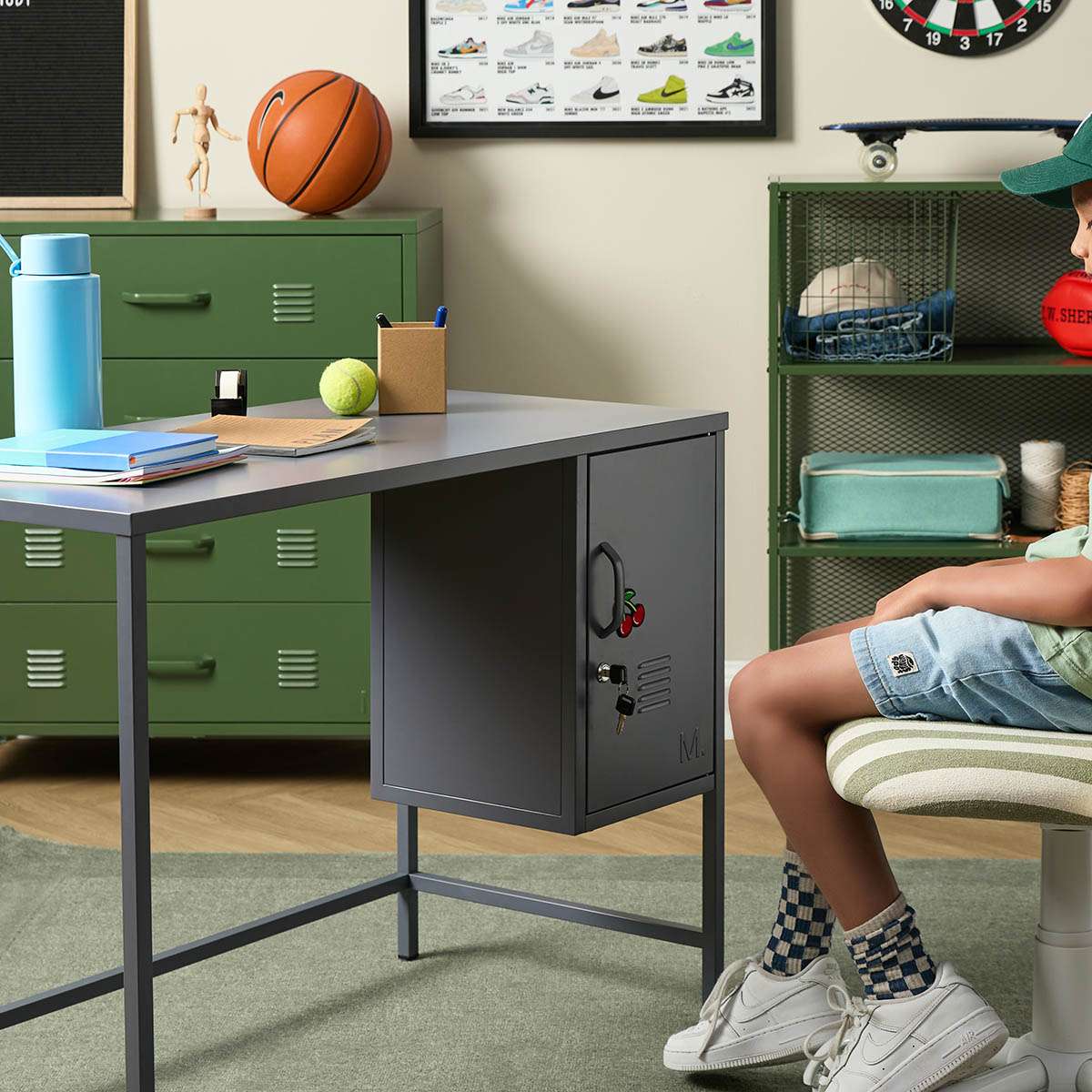 Mocka Original Locker Desk - Steele - Image 3