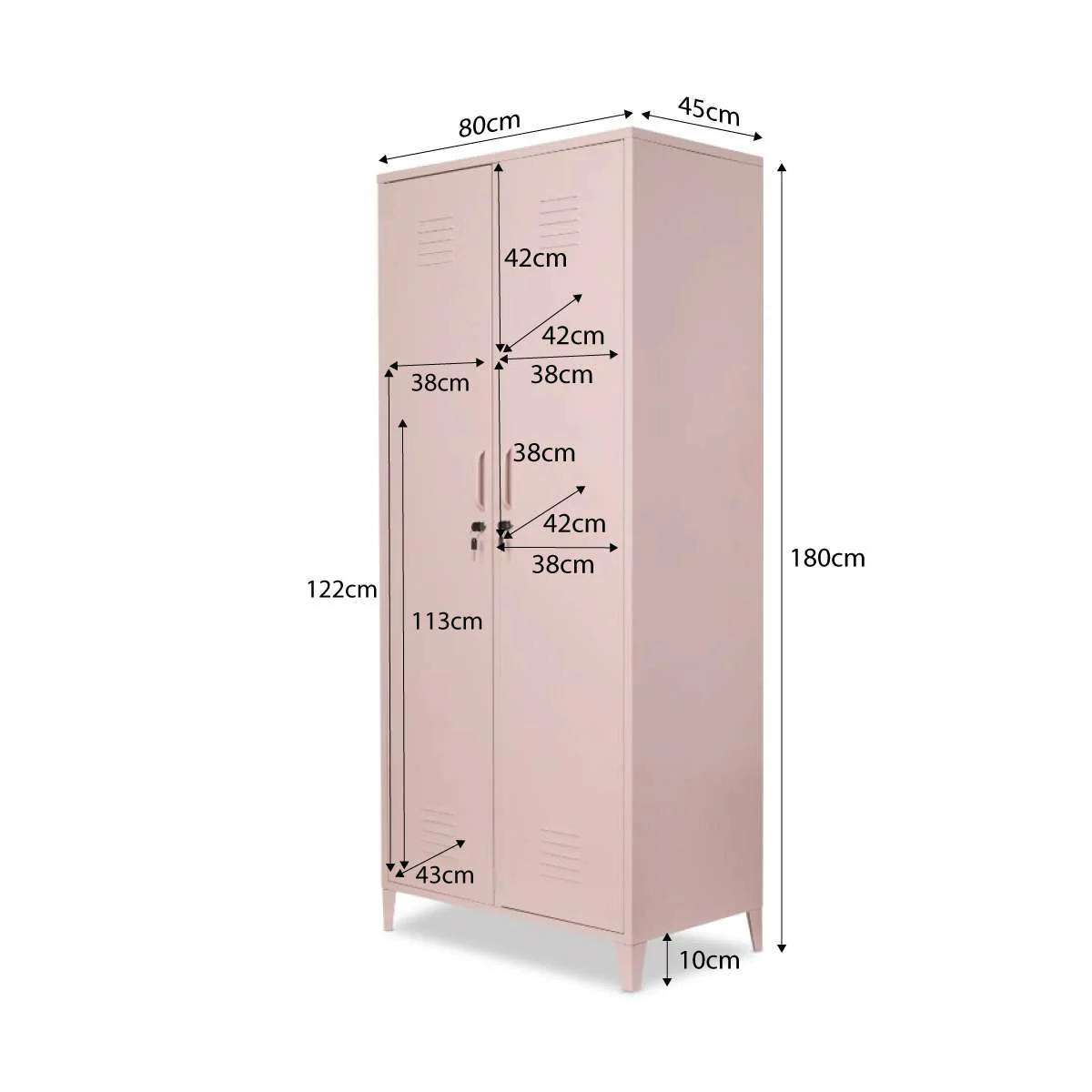 Mocka Original Locker Wardrobe - Pink - Image 9