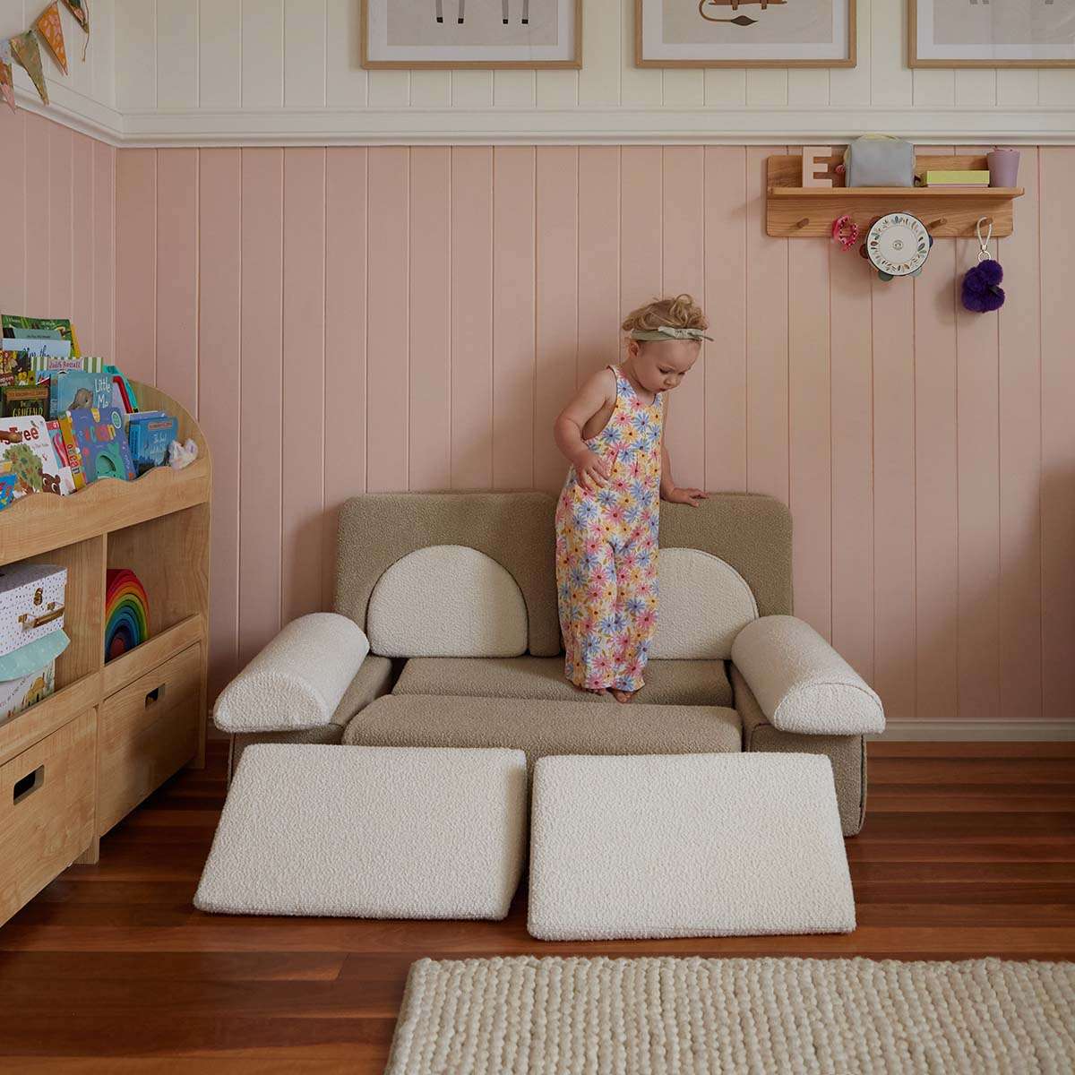 Modular Play Sofa - Cream/Beige Boucle - Image 8
