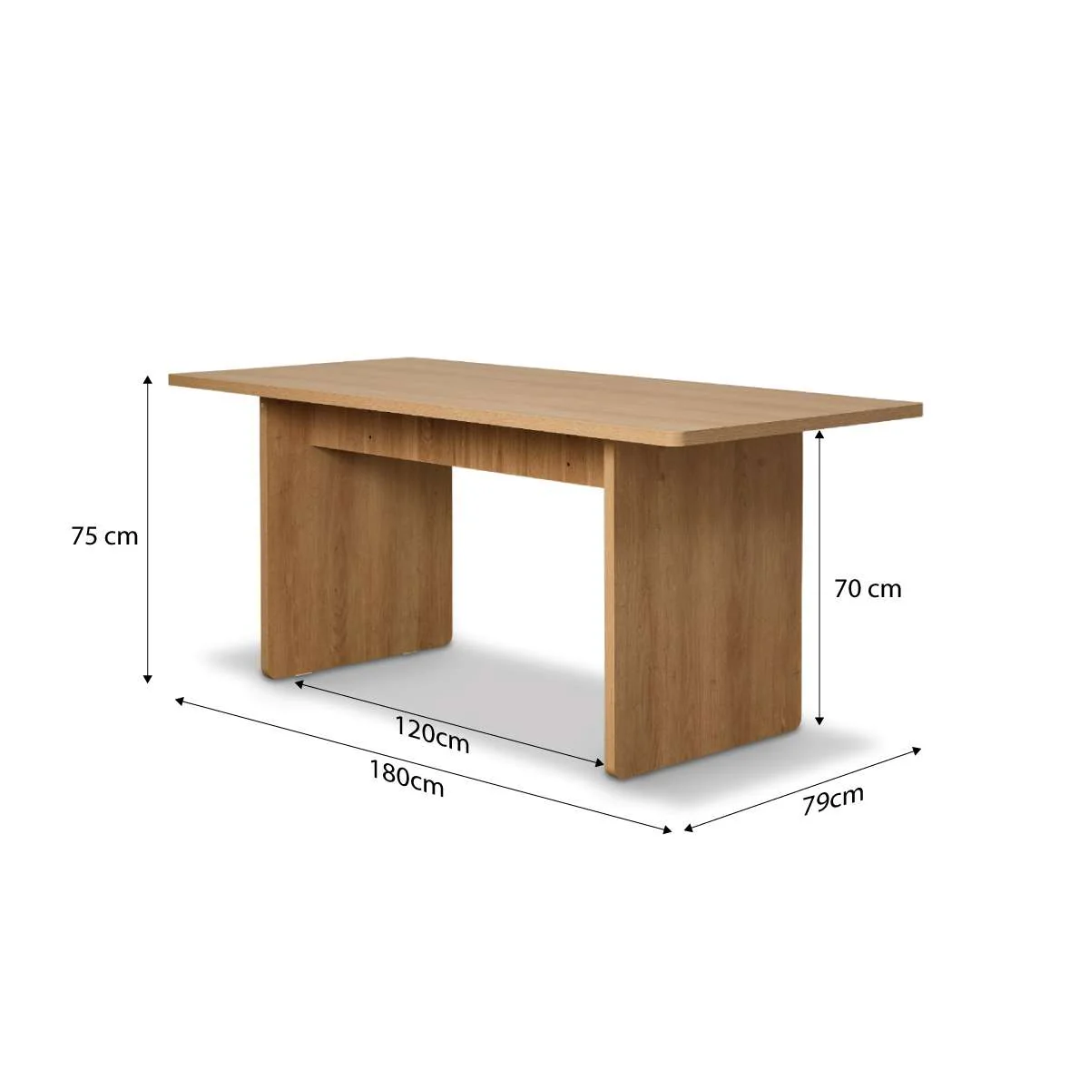 Montana Four Seater Dining Table - Natural - Image 6
