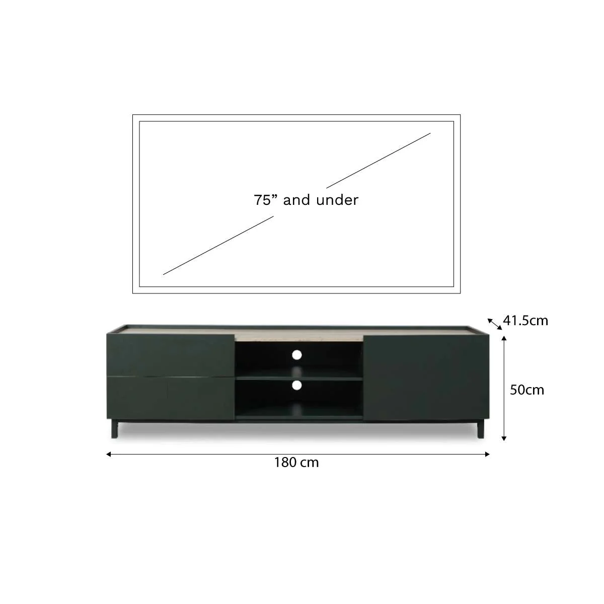 Murphy Entertainment Unit - Green/Natural - Image 12