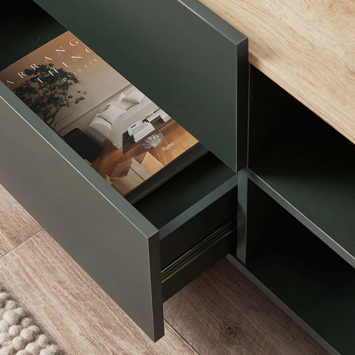Murphy Entertainment Unit - Green/Natural - Image 8