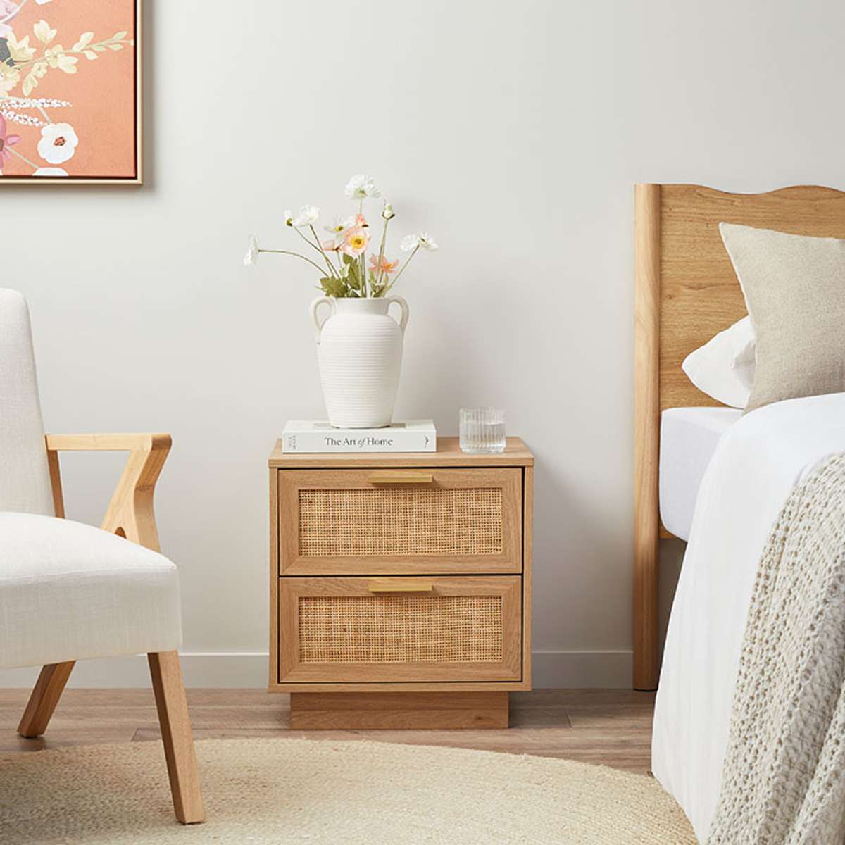 Noosa Rattan Bedside Table - Natural - Image 2