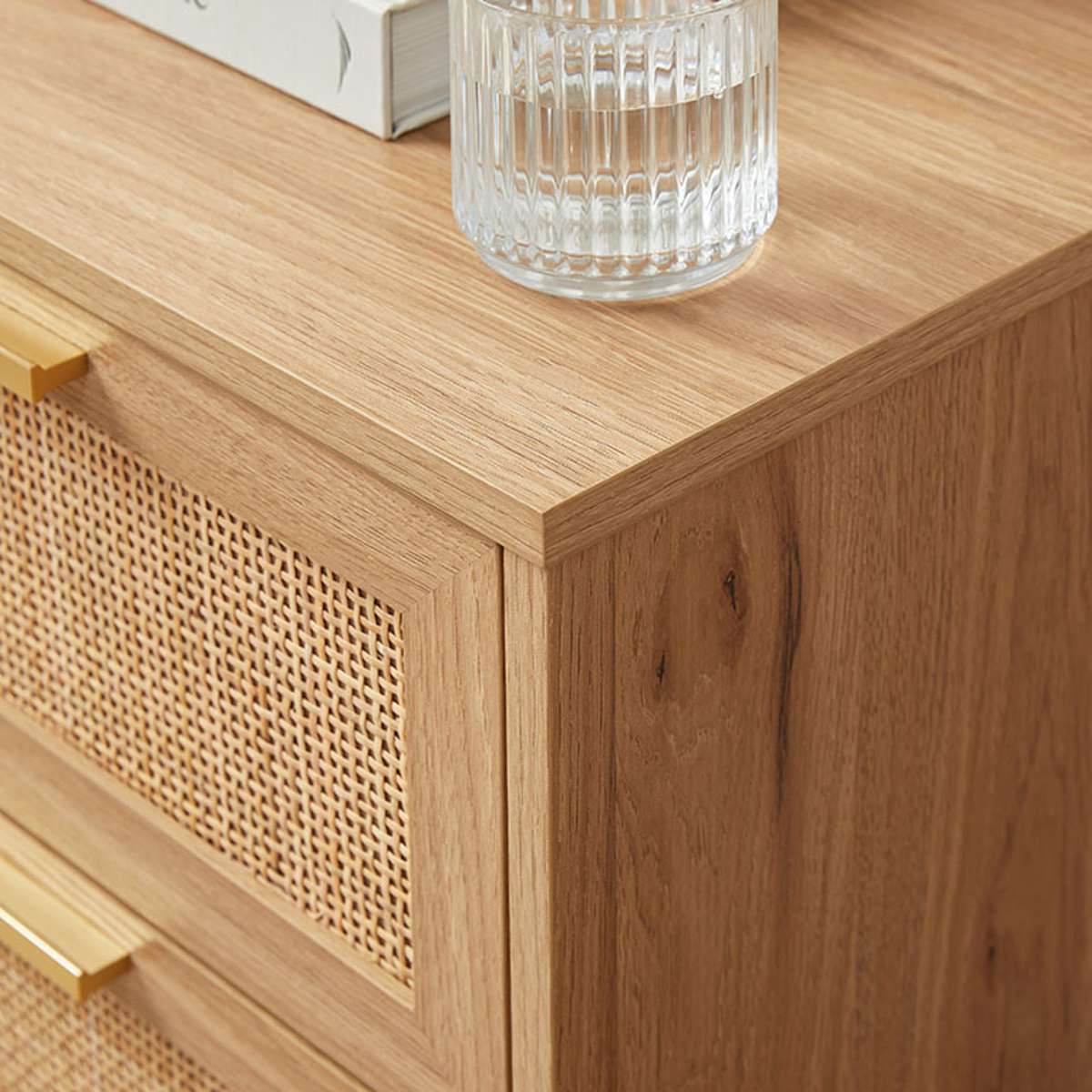 Noosa Rattan Bedside Table - Natural - Image 6