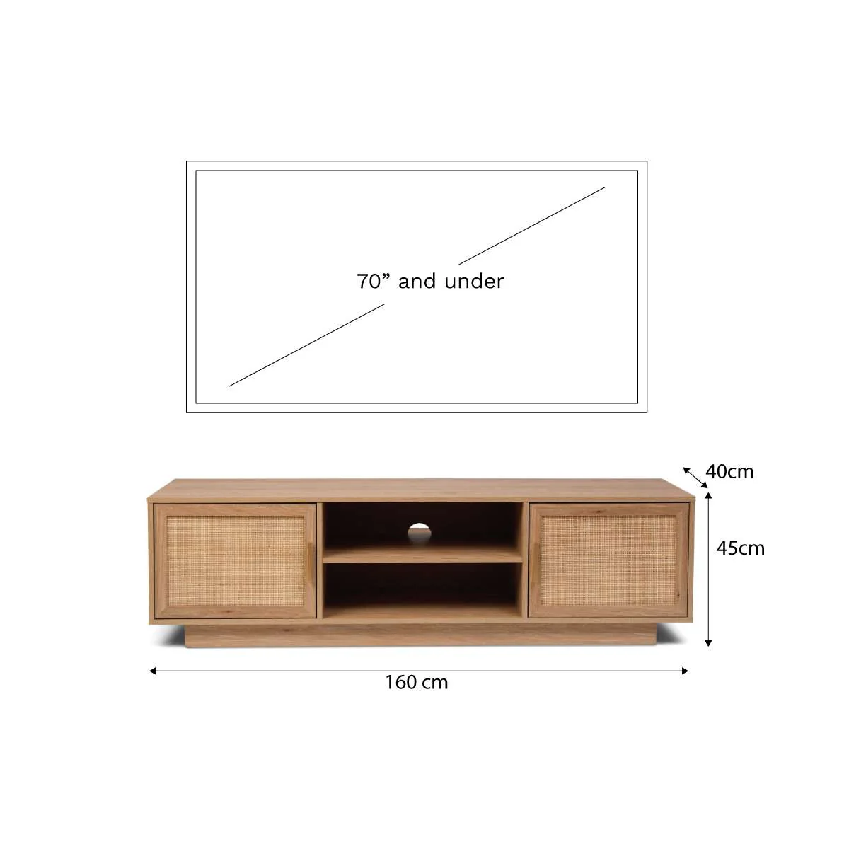Noosa Rattan Entertainment Unit - Natural - Image 12