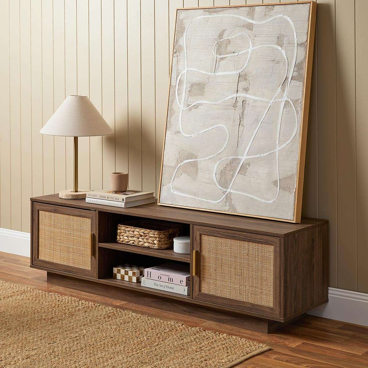 Noosa Rattan Entertainment Unit - Walnut - Image 3
