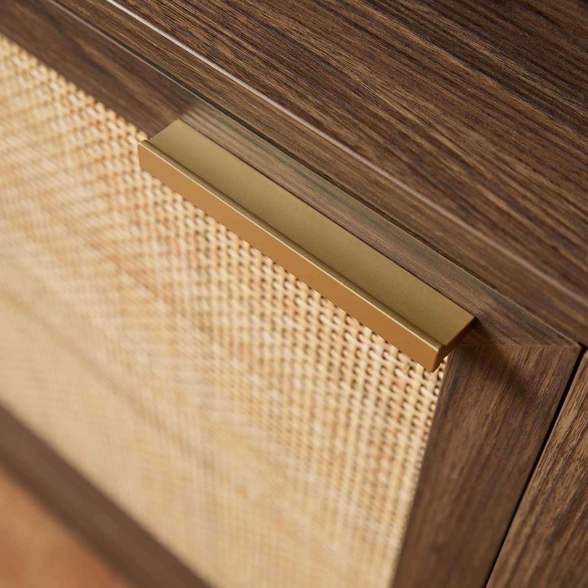 Noosa Rattan Large Bookcase - Walnut - Image 8