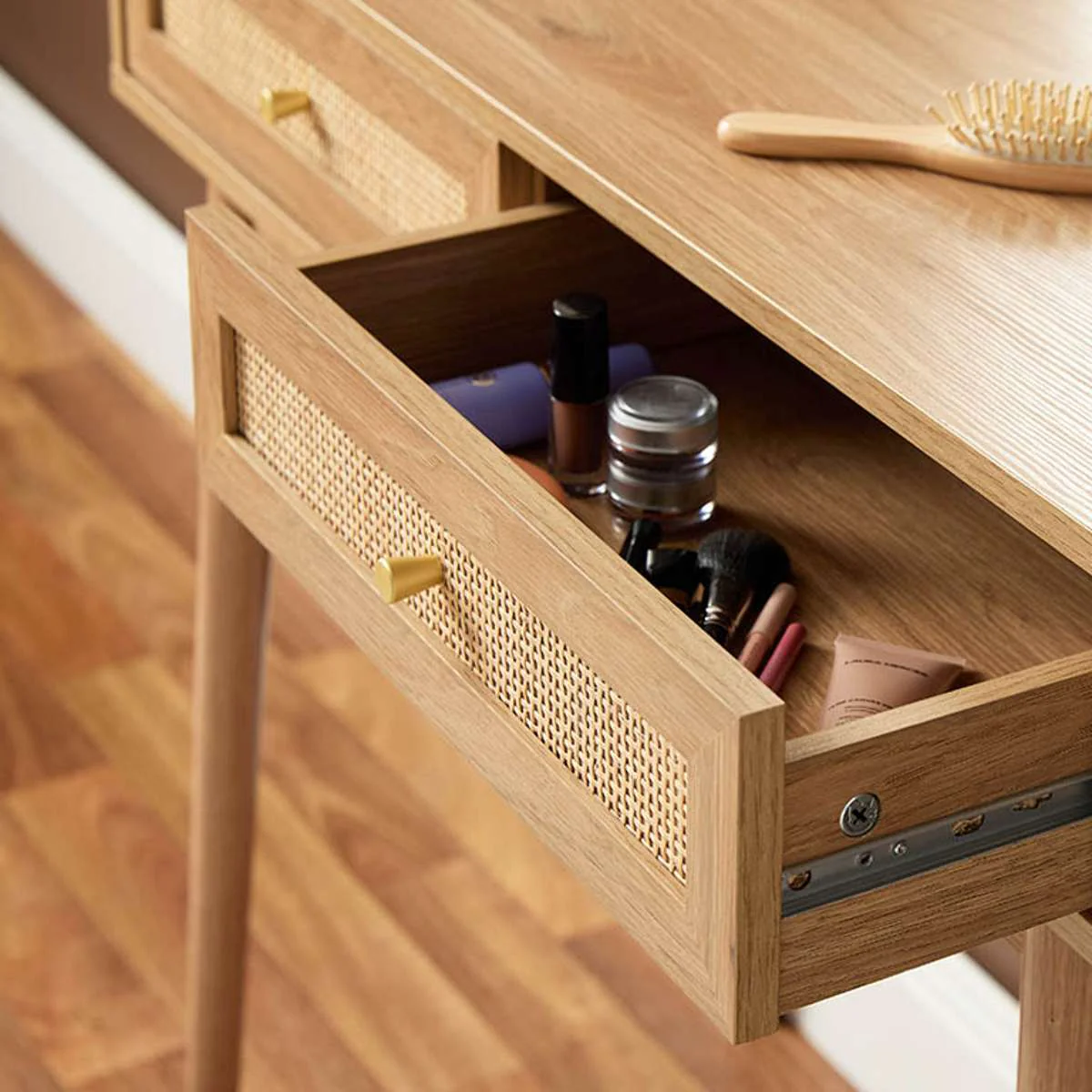 Noosa Rattan Make-Up Table - Natural - Image 4