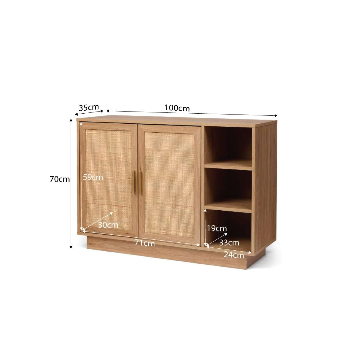 Noosa Rattan Shoe Cabinet - Natural - Image 14