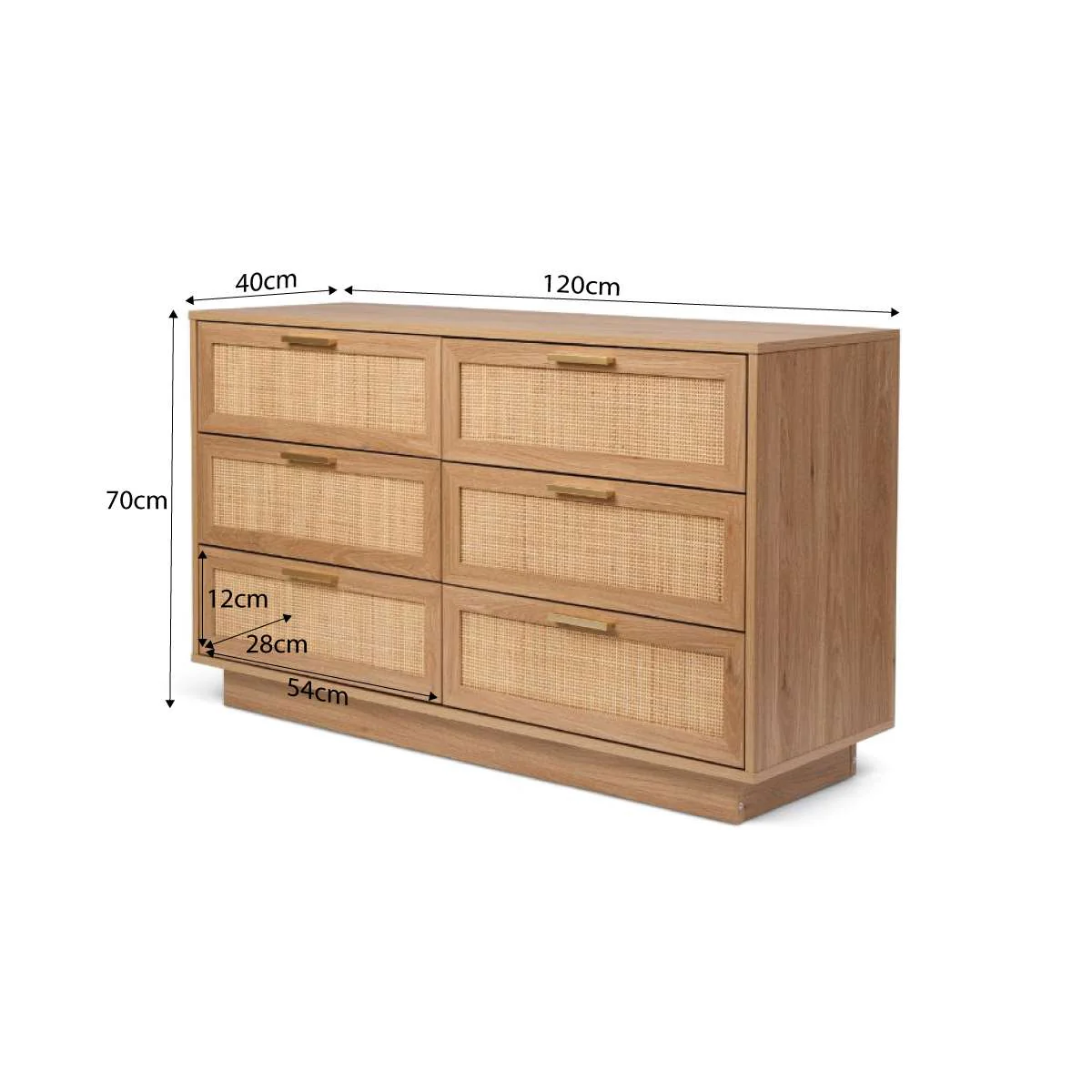 Noosa Rattan Six Drawer - Natural - Image 16