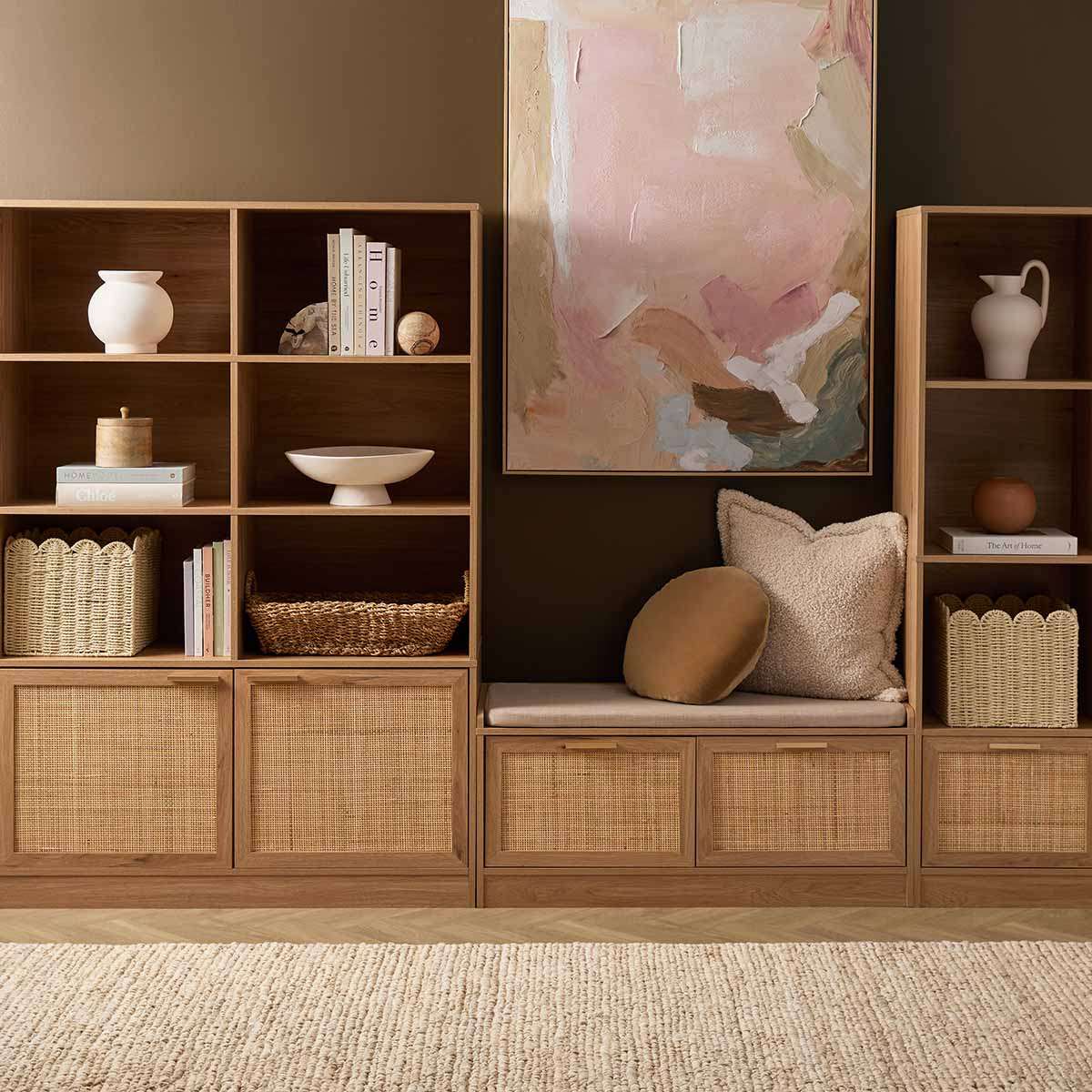 Noosa Rattan Slim Bookcase - Natural - Image 3