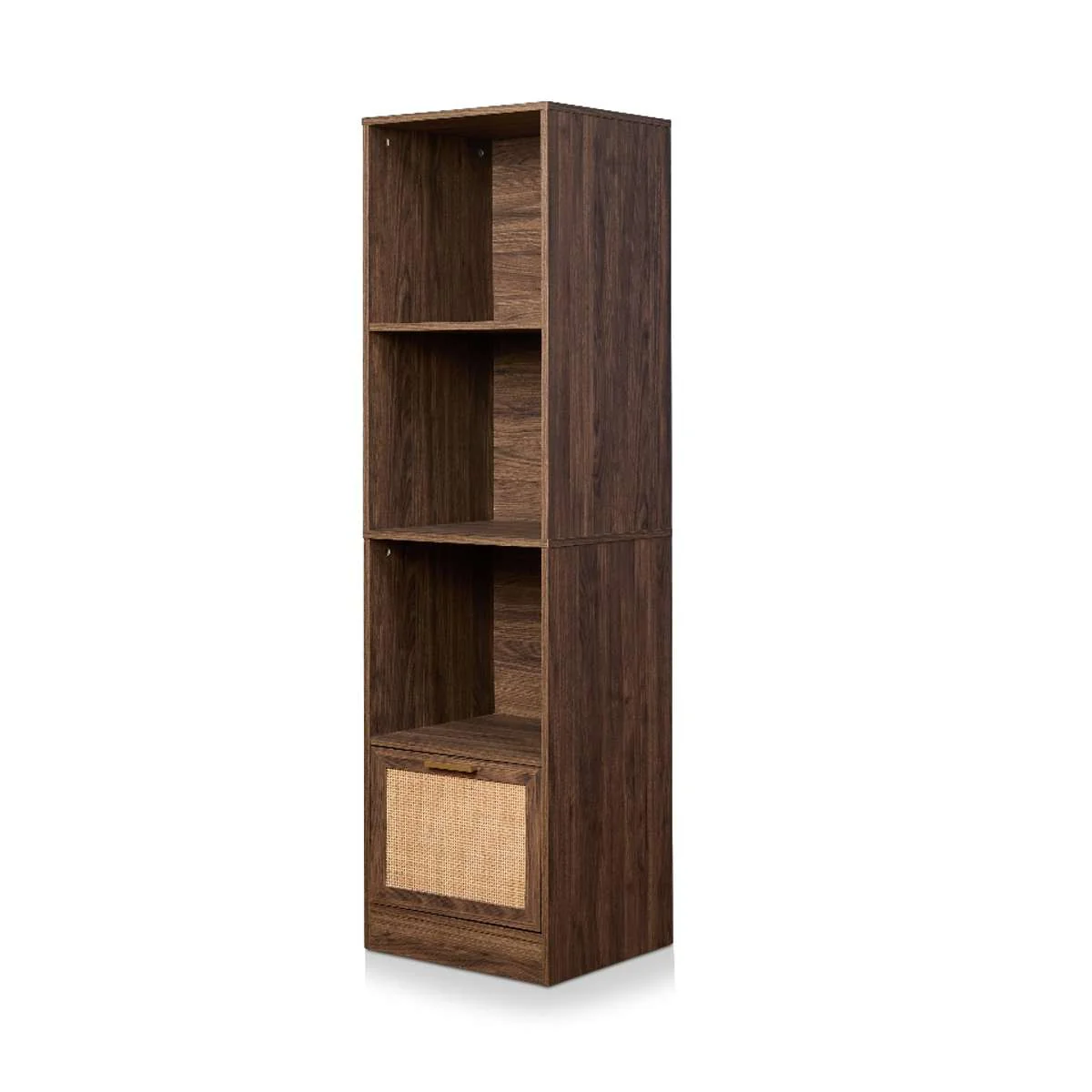 Noosa Rattan Slim Bookcase - Walnut - Image 10