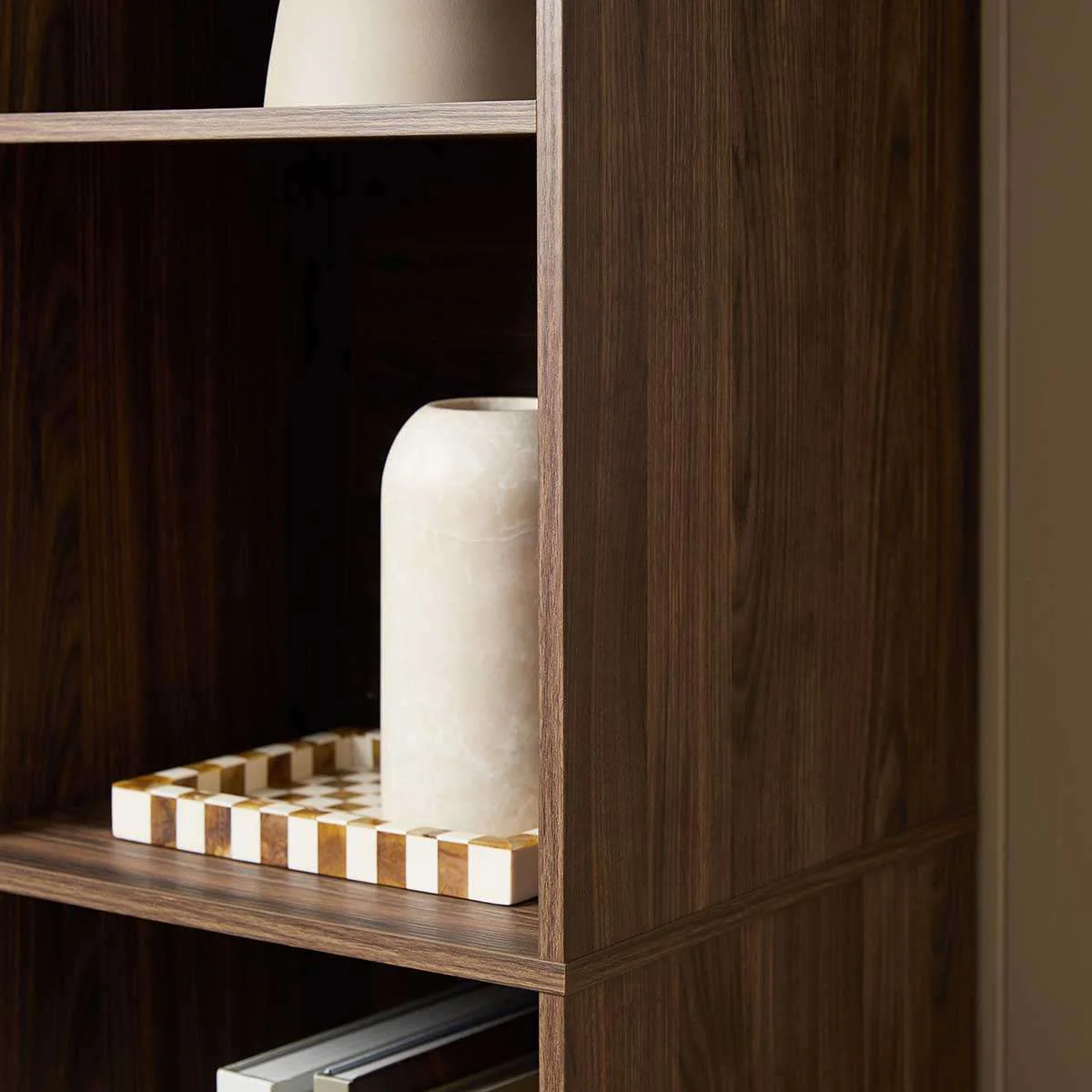 Noosa Rattan Slim Bookcase - Walnut - Image 3