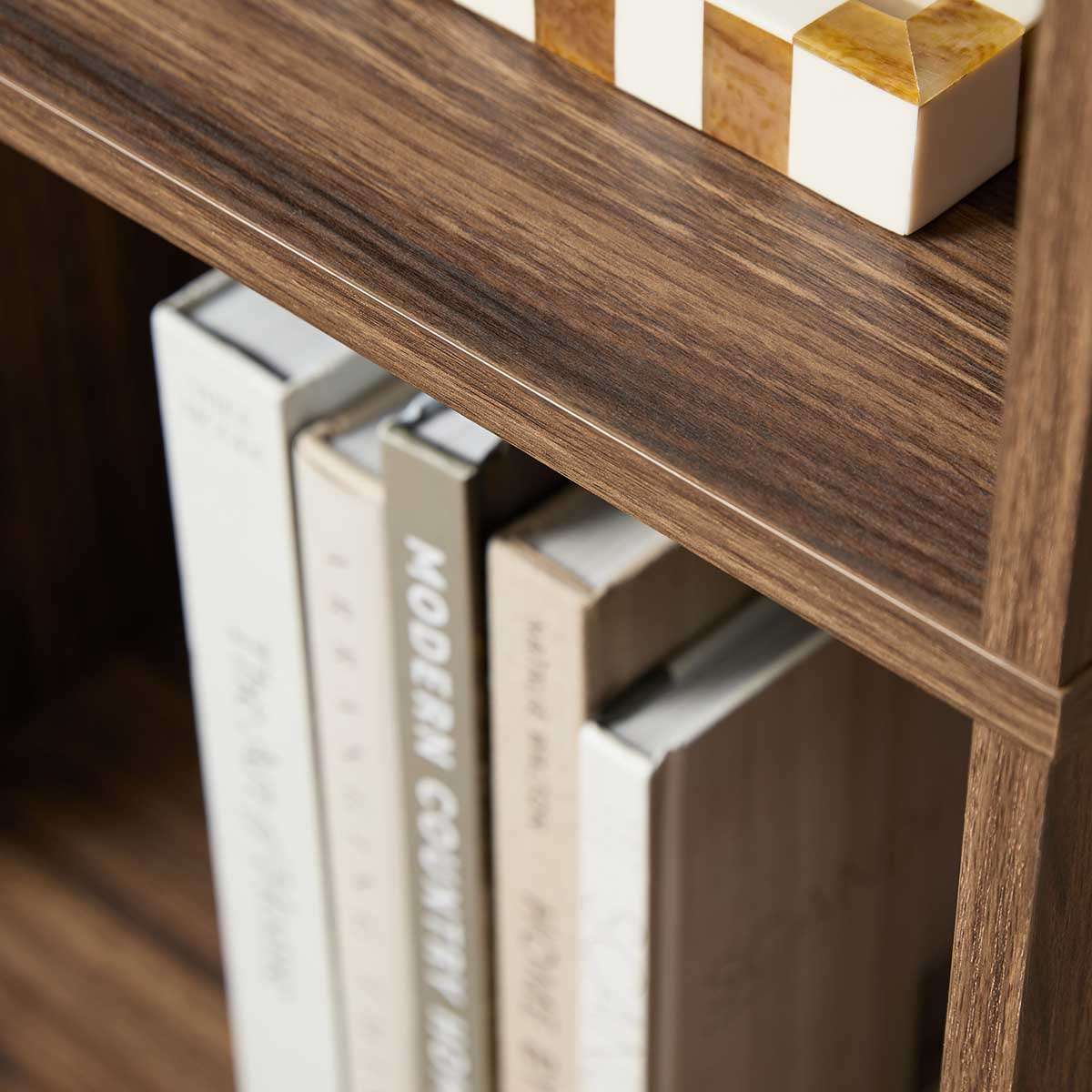 Noosa Rattan Slim Bookcase - Walnut - Image 6