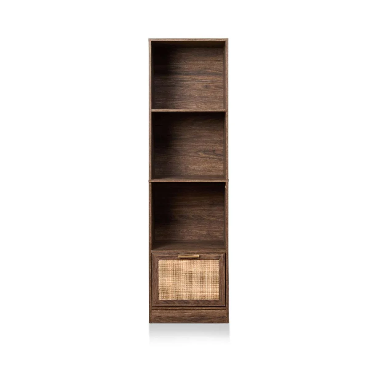 Noosa Rattan Slim Bookcase - Walnut - Image 9