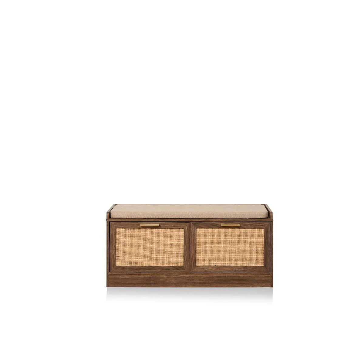 Noosa Rattan Storage Bench Seat - Walnut - Image 10