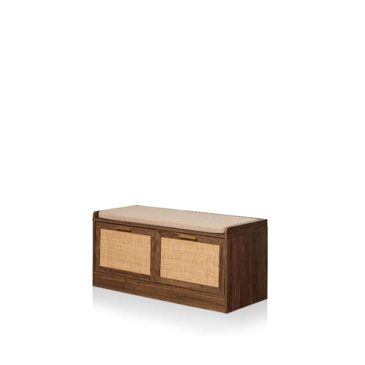 Noosa Rattan Storage Bench Seat - Walnut - Image 11
