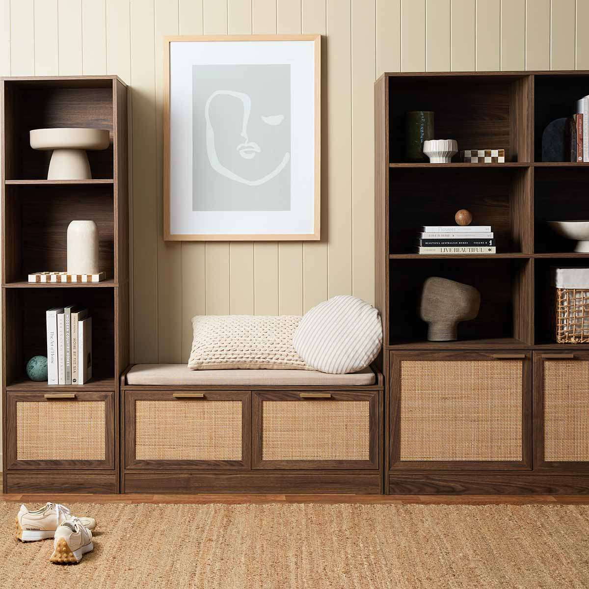 Noosa Rattan Storage Bench Seat - Walnut - Image 3