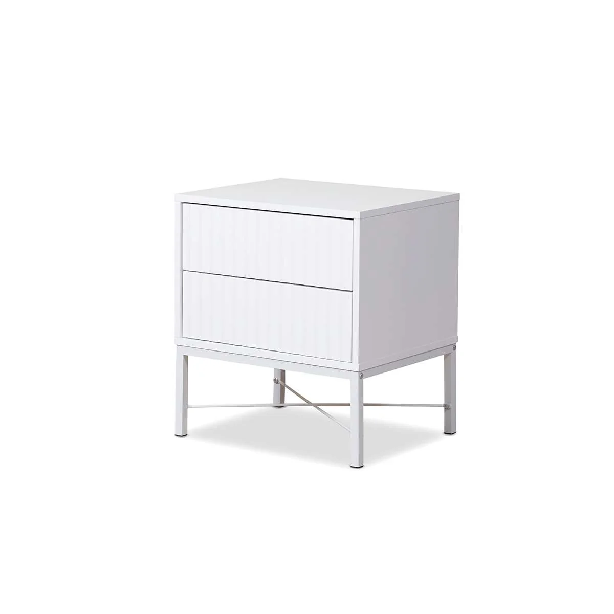 Nyla Bedside Table - White - Image 8