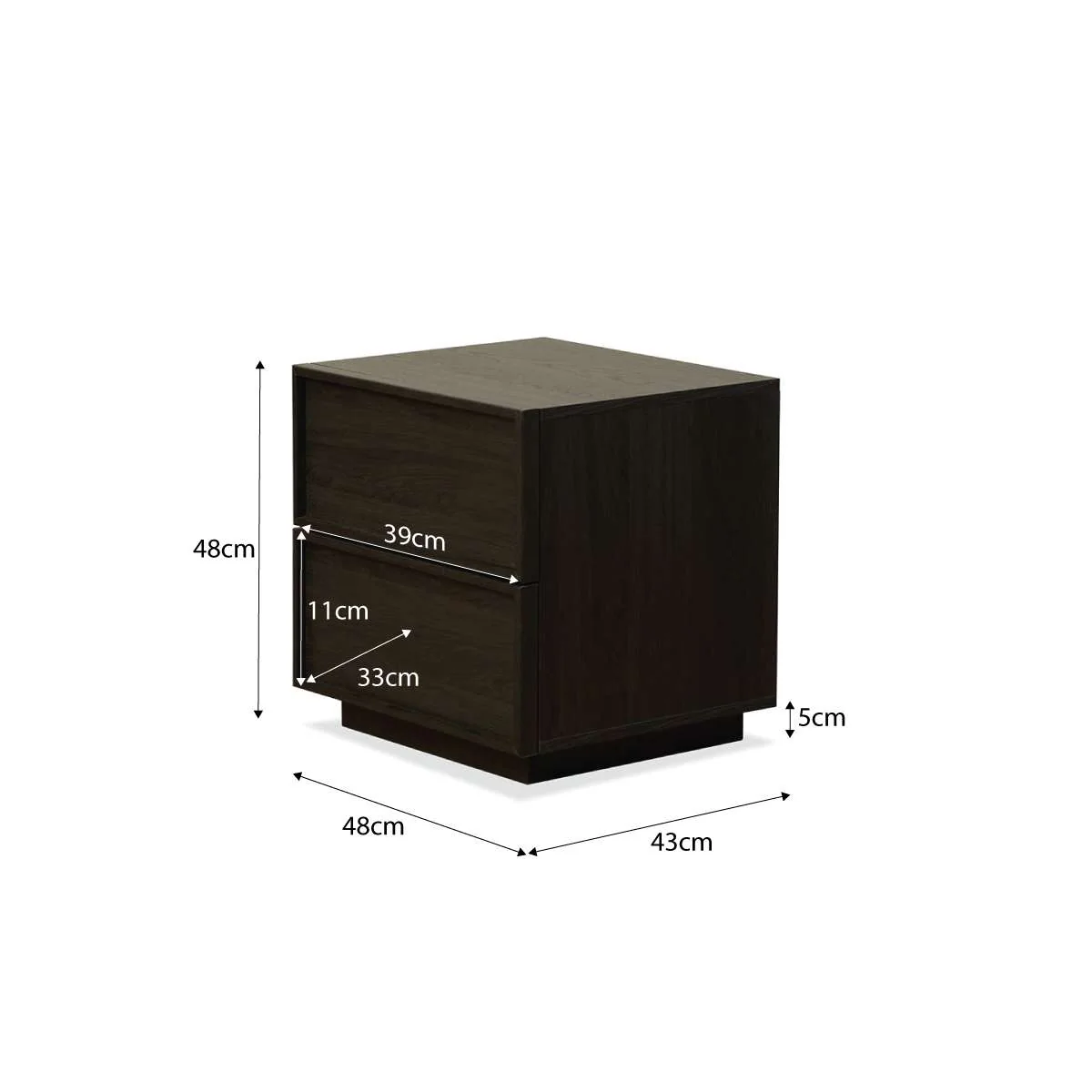 Osaka Bedside Table - Textured Black - Image 6