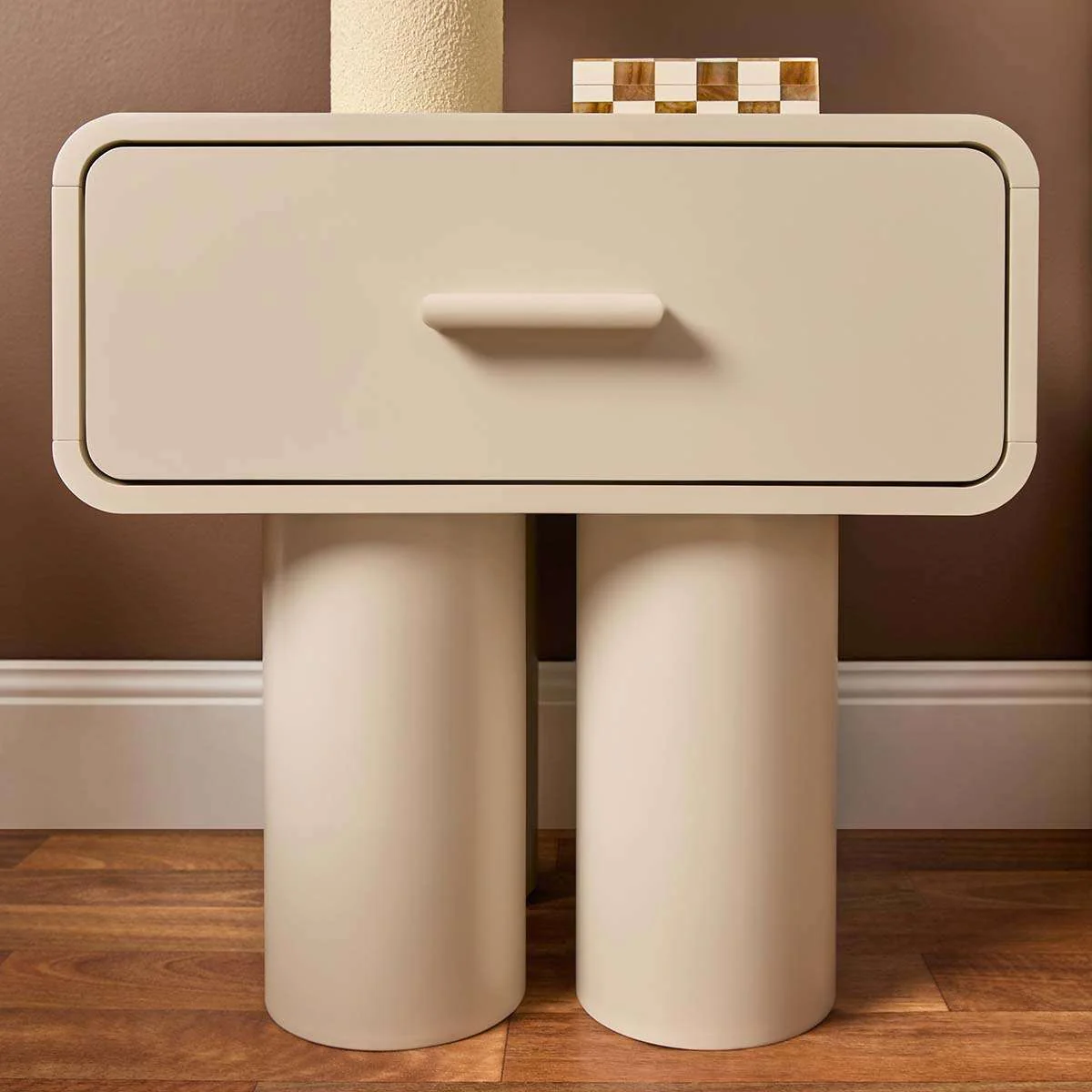 Otis Bedside Table - Beige - Image 4