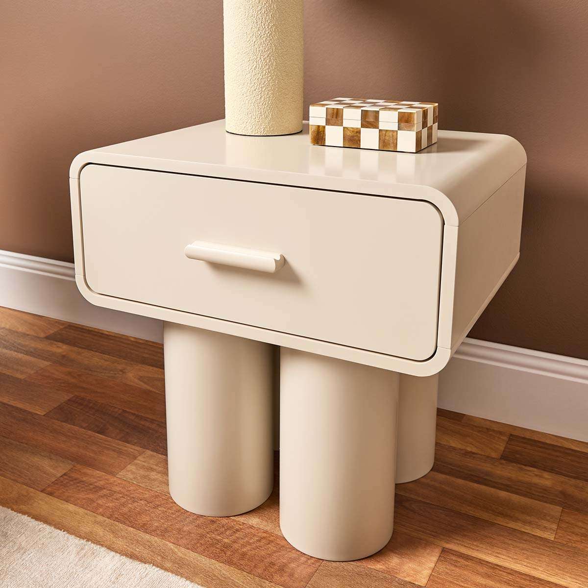 Otis Bedside Table - Beige - Image 6
