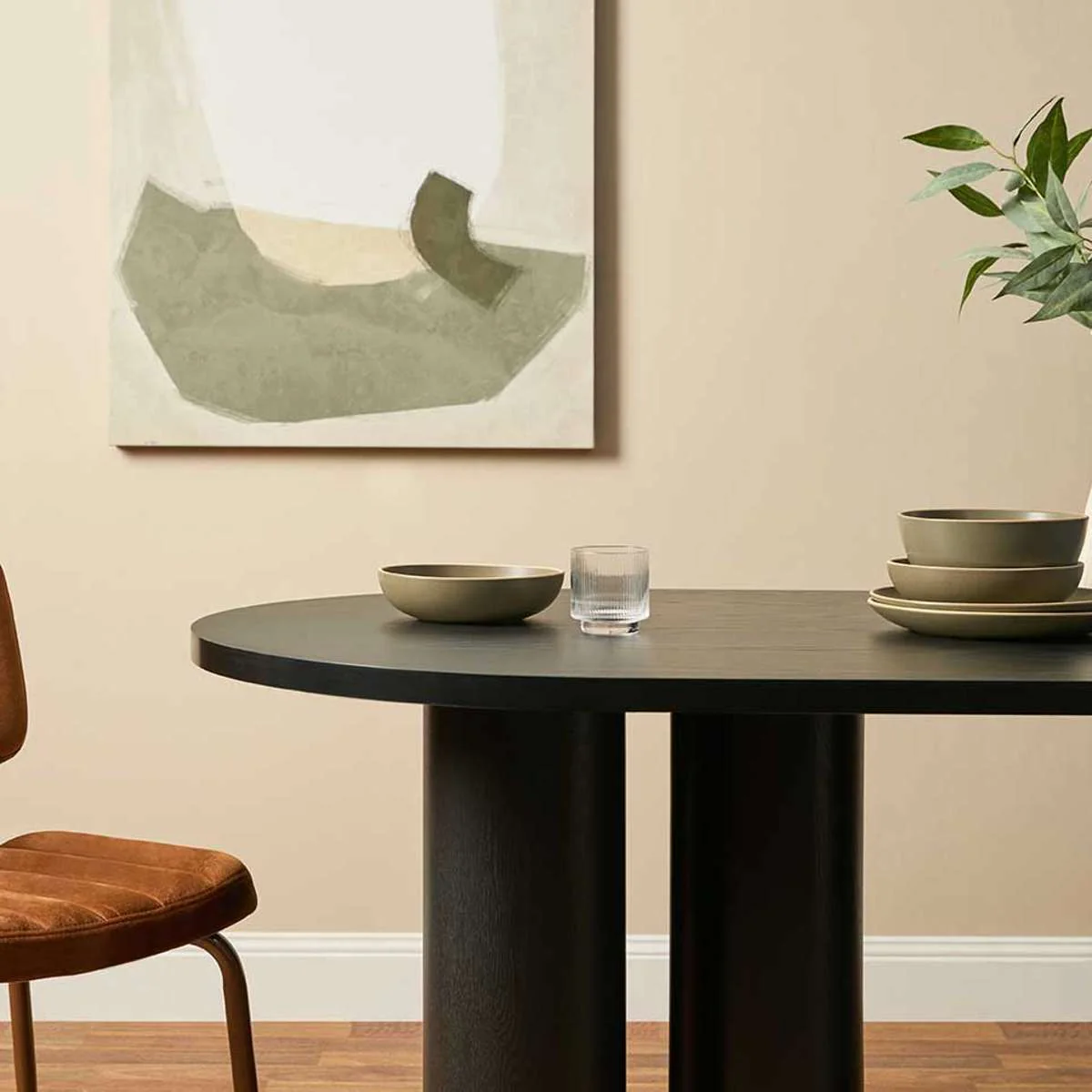Otis Six Seater Dining Table - Black - Image 3