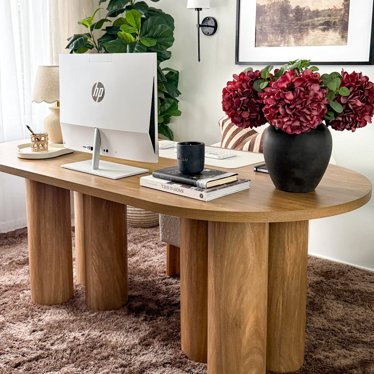 Otis Six Seater Dining Table - Pecan - Image 3