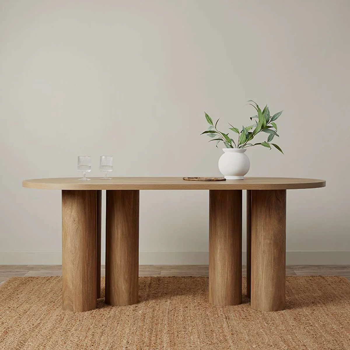 Otis Six Seater Dining Table - Pecan - Image 4