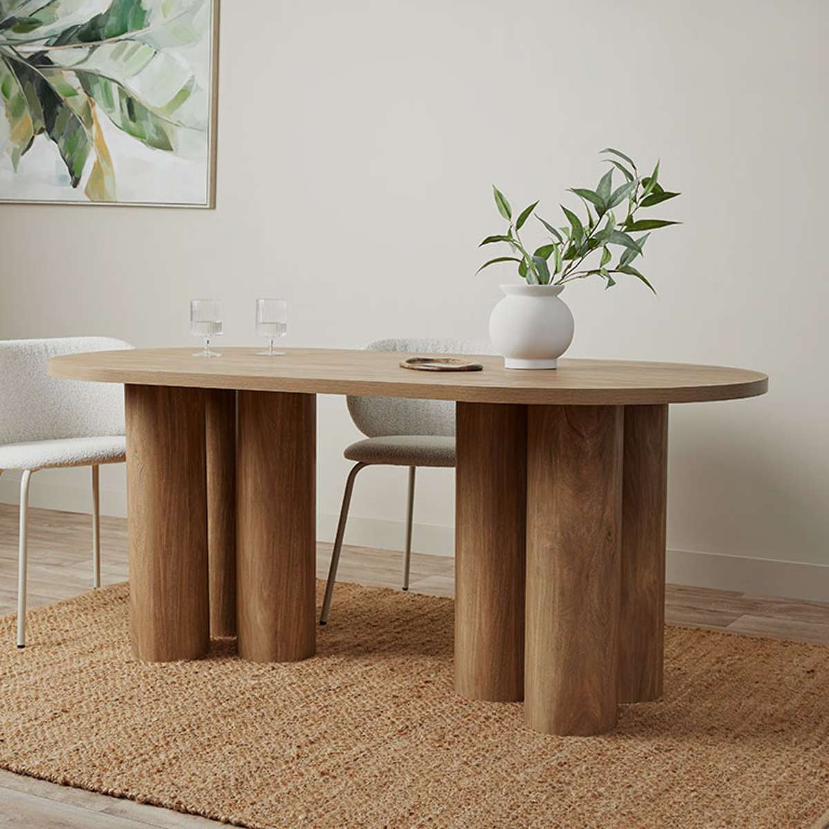 Otis Six Seater Dining Table - Pecan - Image 5