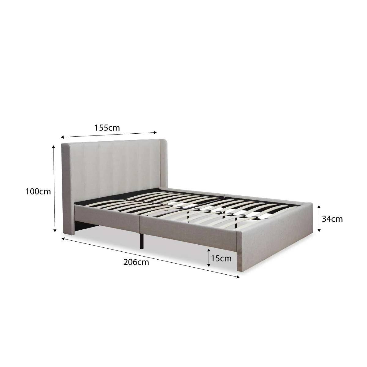 Quinn Double Bed Natural + Mattress Bundle - Image 4