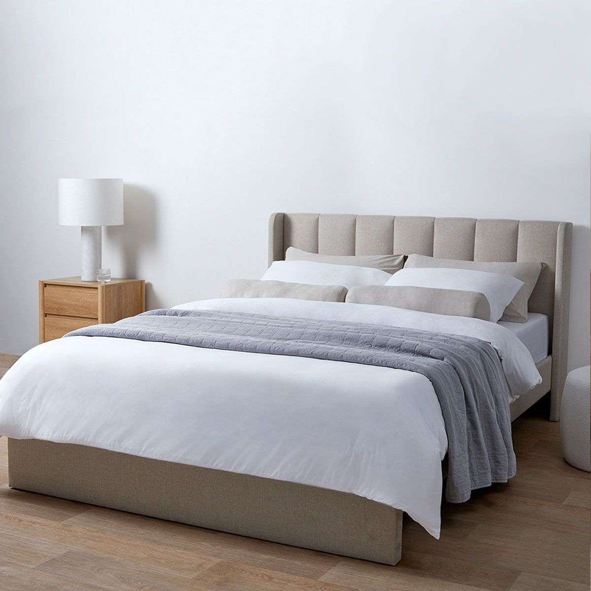 Quinn Queen Bed Natural and Bamboo Queen Mattress Bundle - Image 2