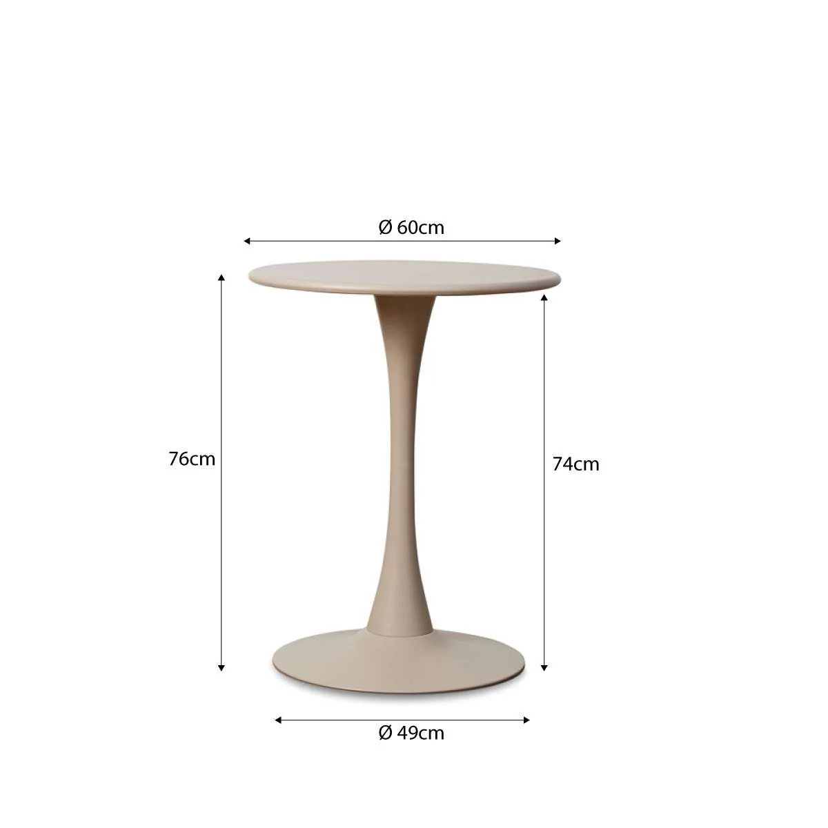 Ravello Outdoor Bistro Round Table - Beige - Image 6