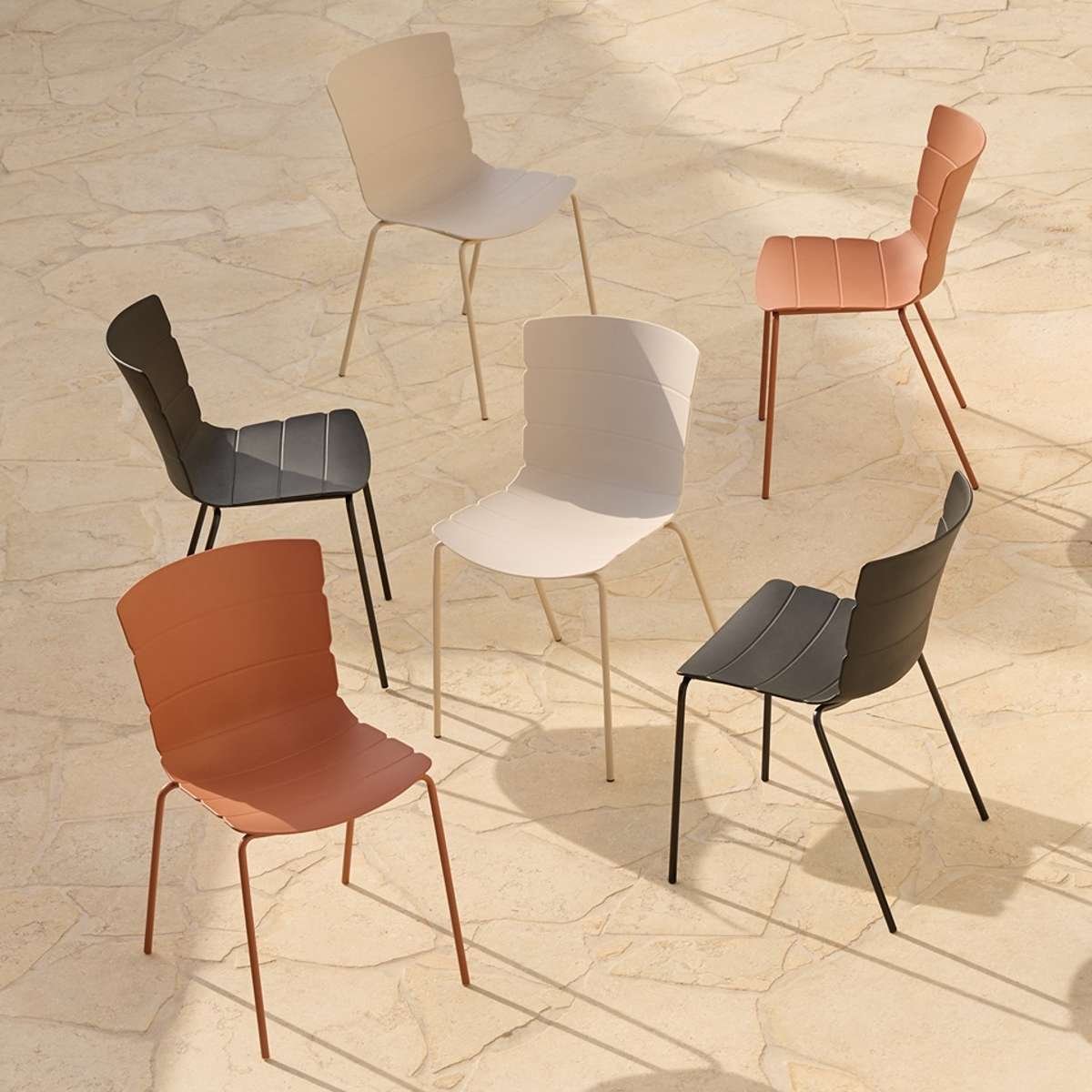 Ravello Indoor/Outdoor Dining Chair - Set of Two - Clay - Image 7